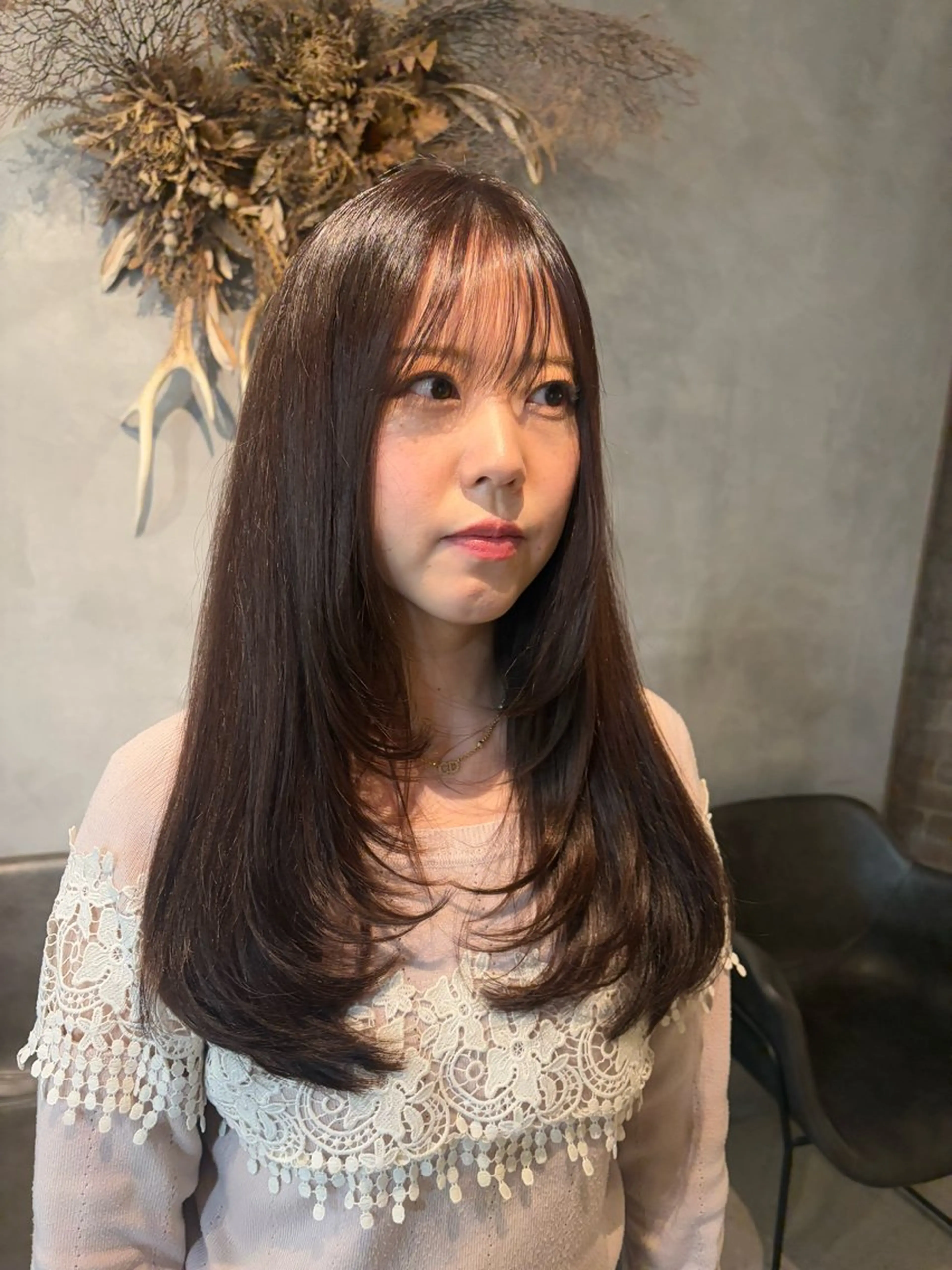 ロング カット 🎀韓国レイヤー/透 明感カラー/airiのヘアスタイル