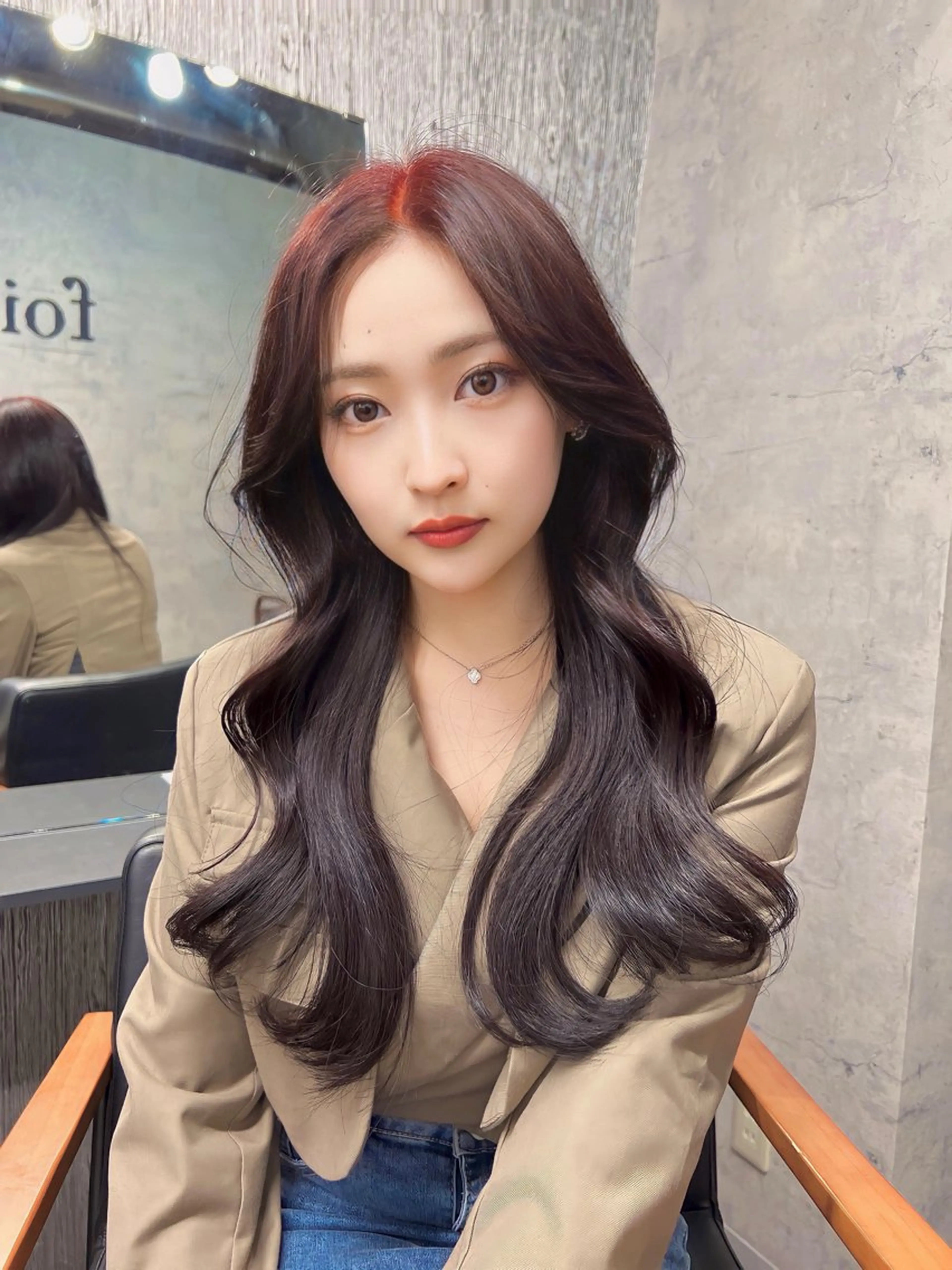 ロング カラー ヘアアレンジ カット ヘアカラー トリートメント ヘッドスパ ヘアセット 韓国レイヤー/ 顔周り💕田中将吾のヘアスタイル