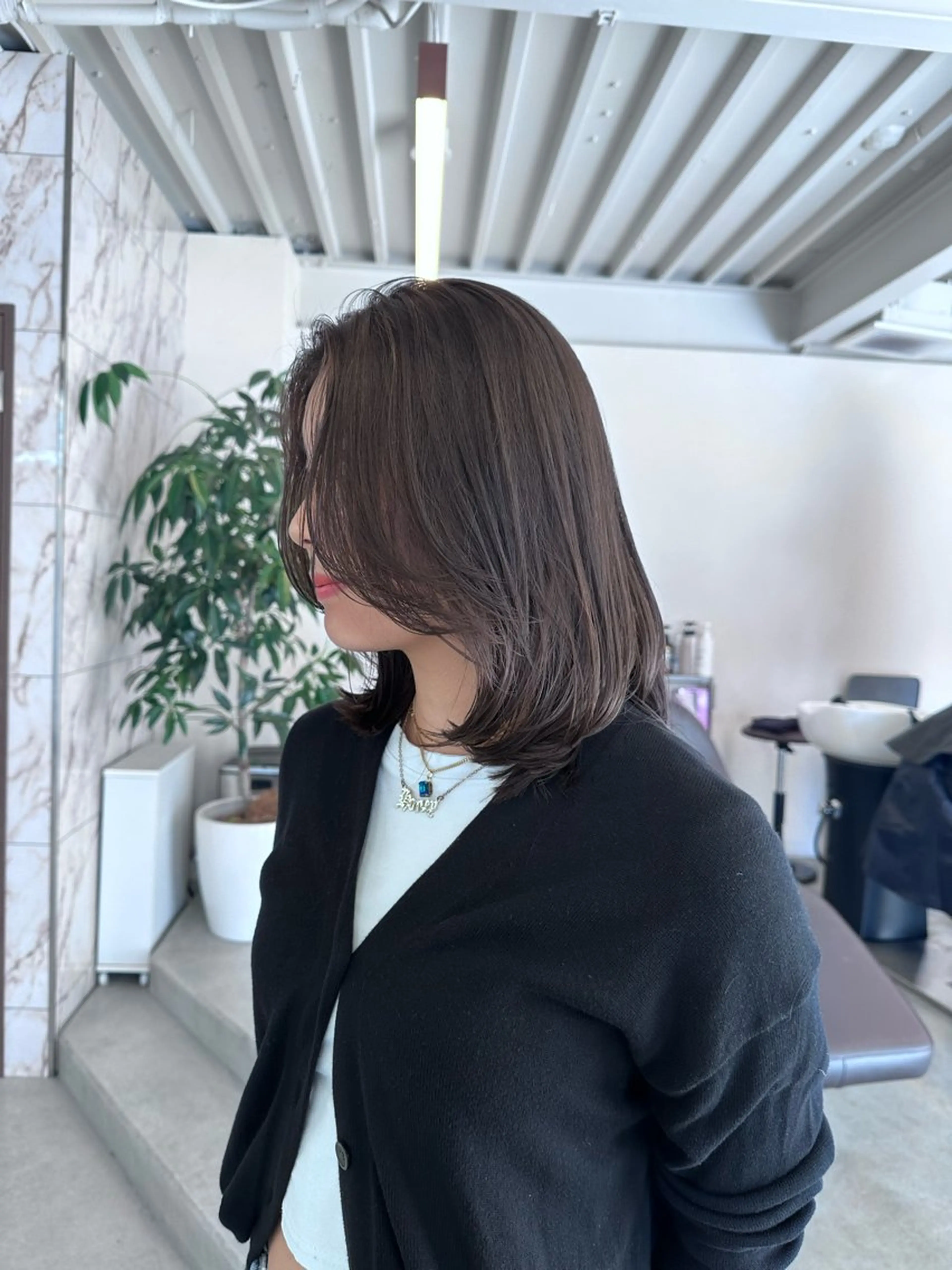 ミディアム カラー カット ヘアカラー トリートメント ハイトーン×似合わせ 🌱中川慎之介のヘアスタイル