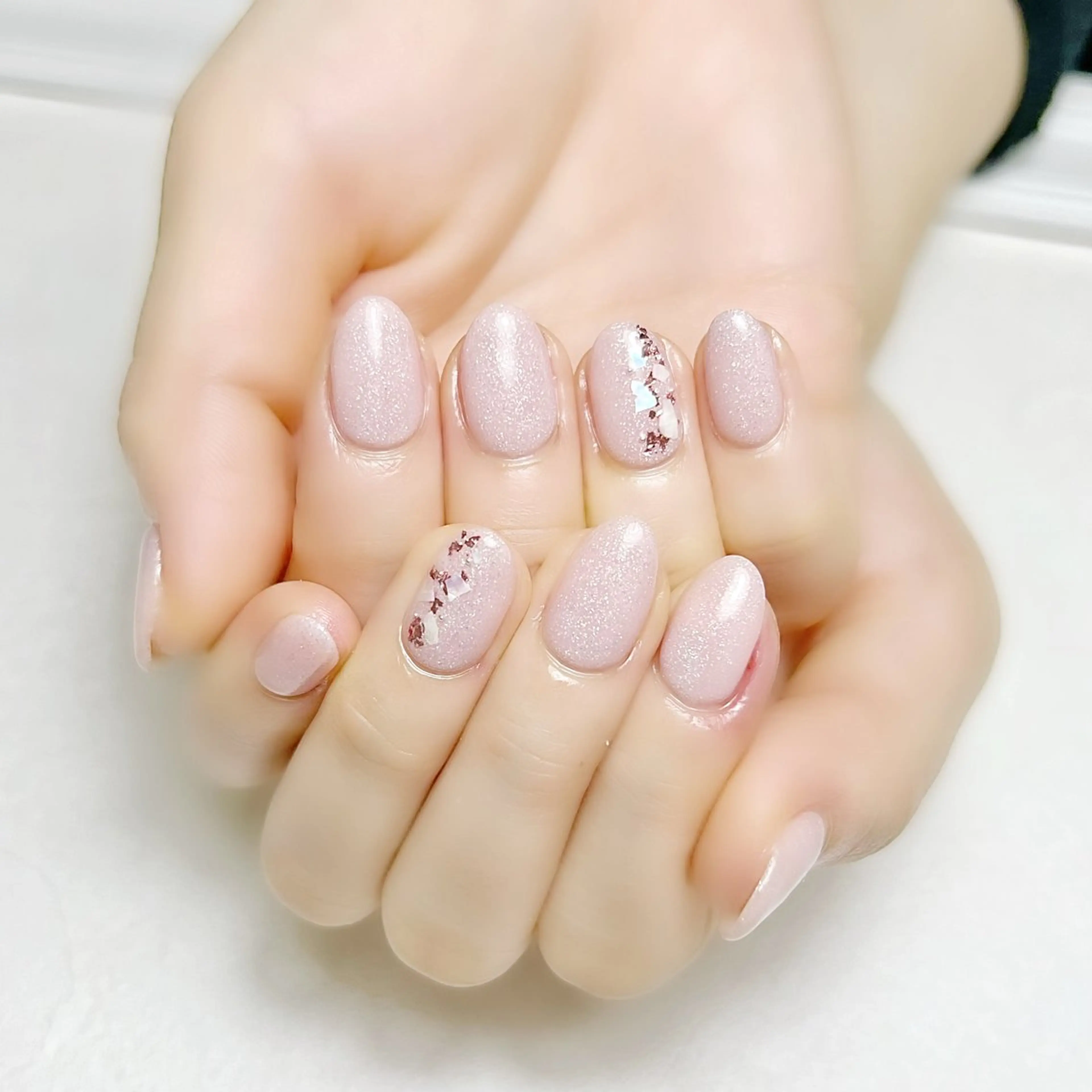 ネイル オフィスネイル ワンカラーネイル ピンク rouse nail RISATOのネイルデザイン