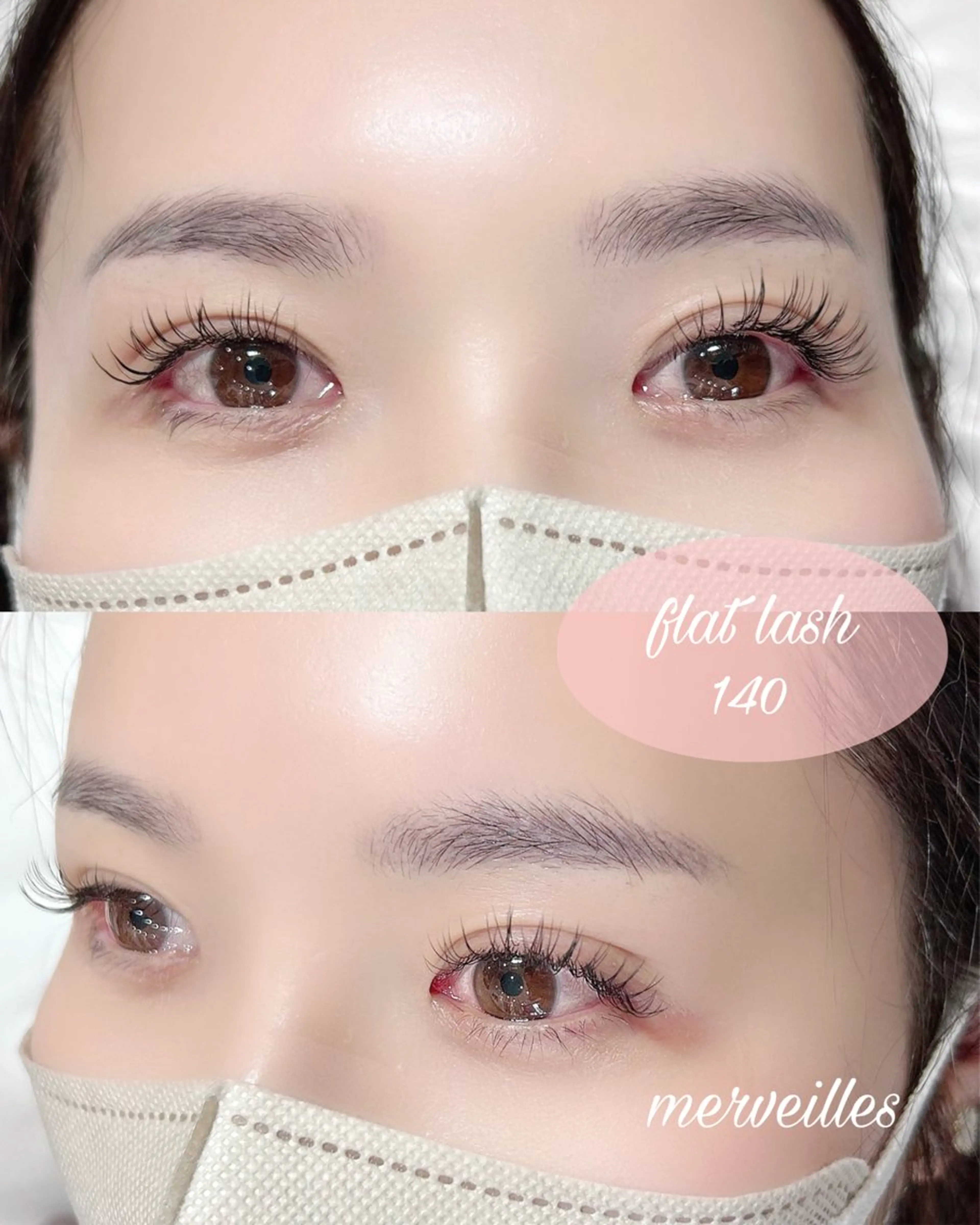 マツエク・マツパ 付け放題 フラットラッシュ マツエク merveilles所属・まつげ/整体/にきび ・アトピー専門サロンのマツエク・マツパデザイン