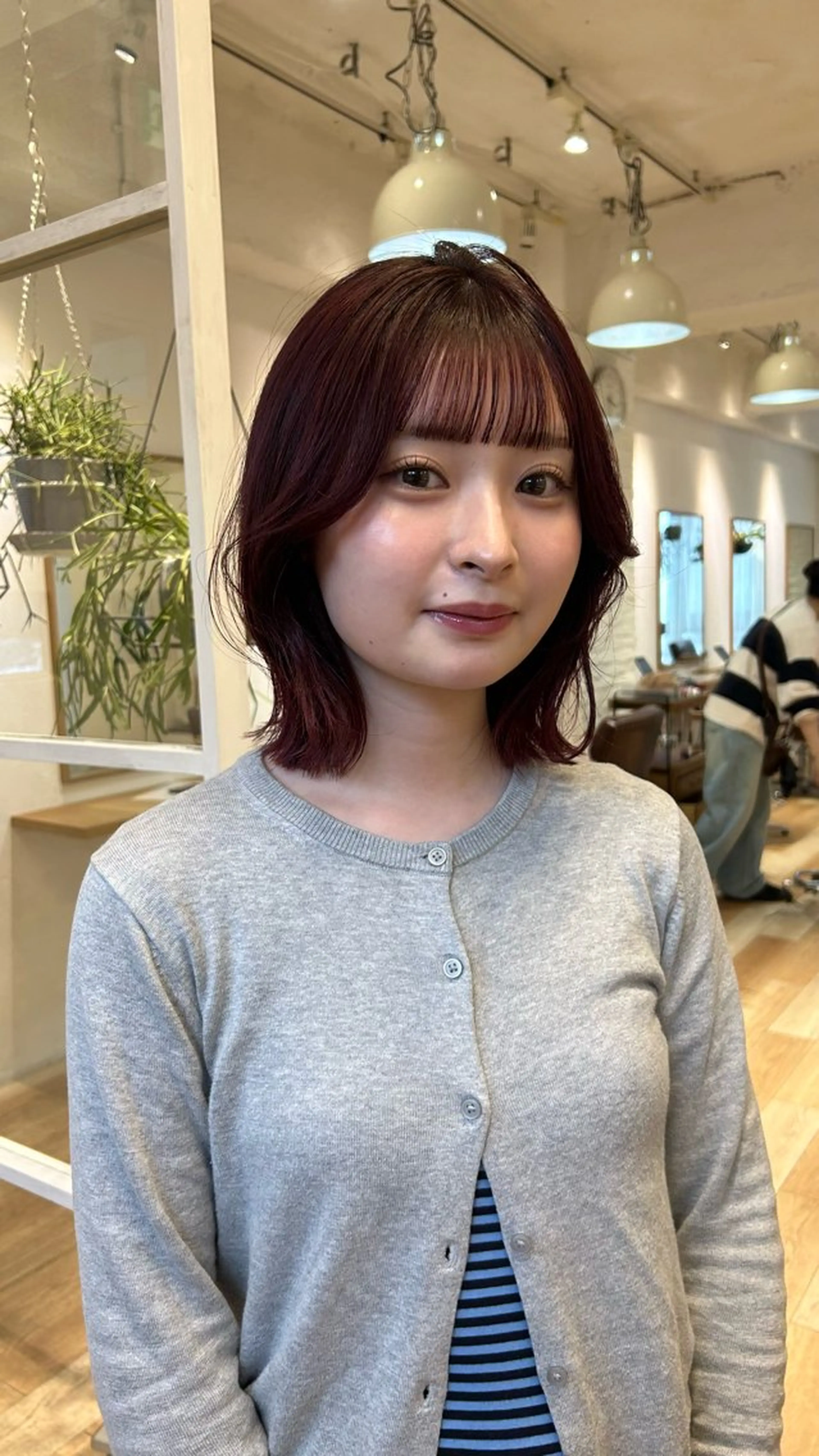 ミディアム カラー カット ヘアカラー トリートメント じゅわっと暖色カラー 🍊Moemiのヘアスタイル
