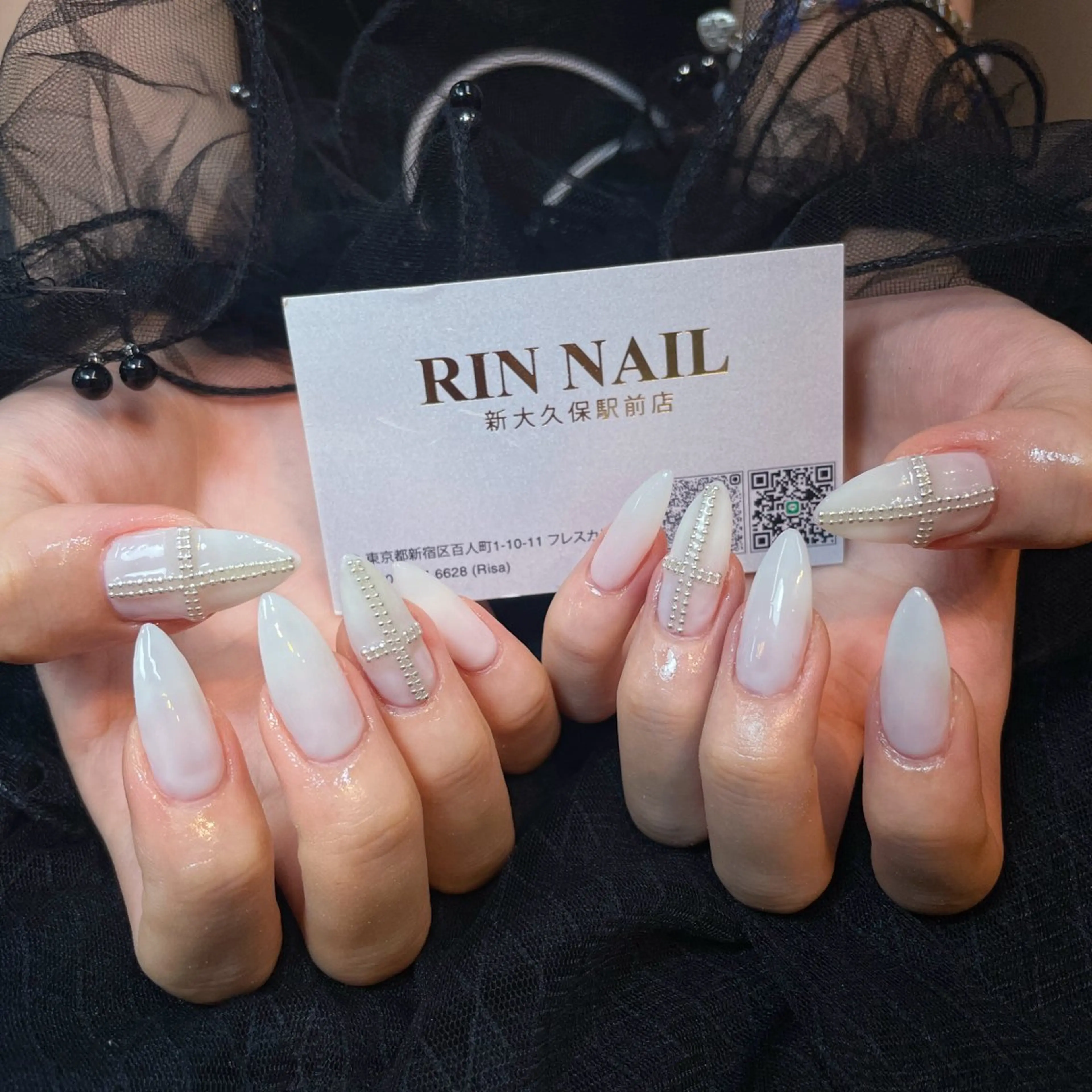 ネイル アートネイル フレンチネイル ジェルネイル 韓国ネイル ミラーネイル Rin Nail 新大久保店のネイルデザイン