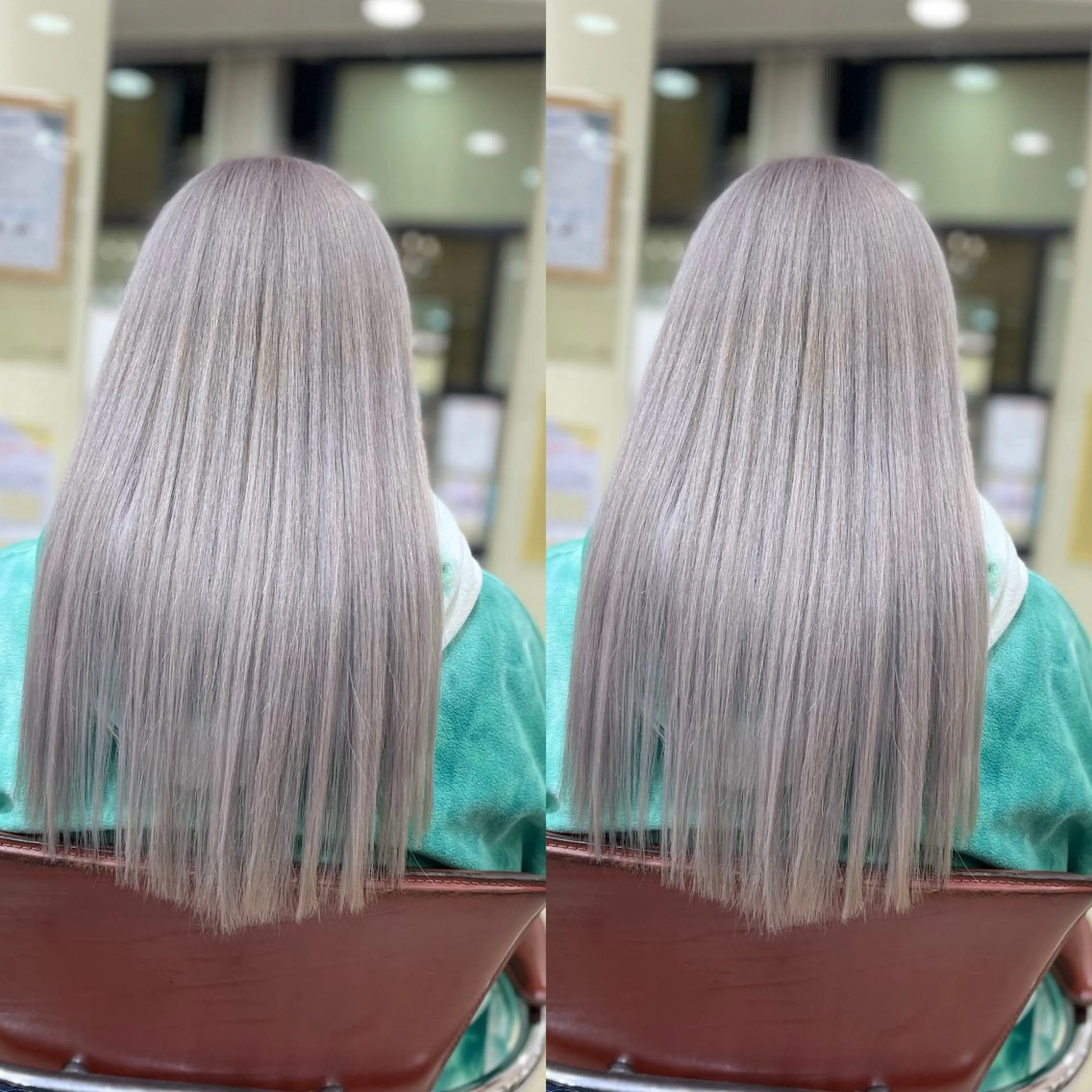 セミロング ヘアカラー トリートメント Y Uのヘアスタイル