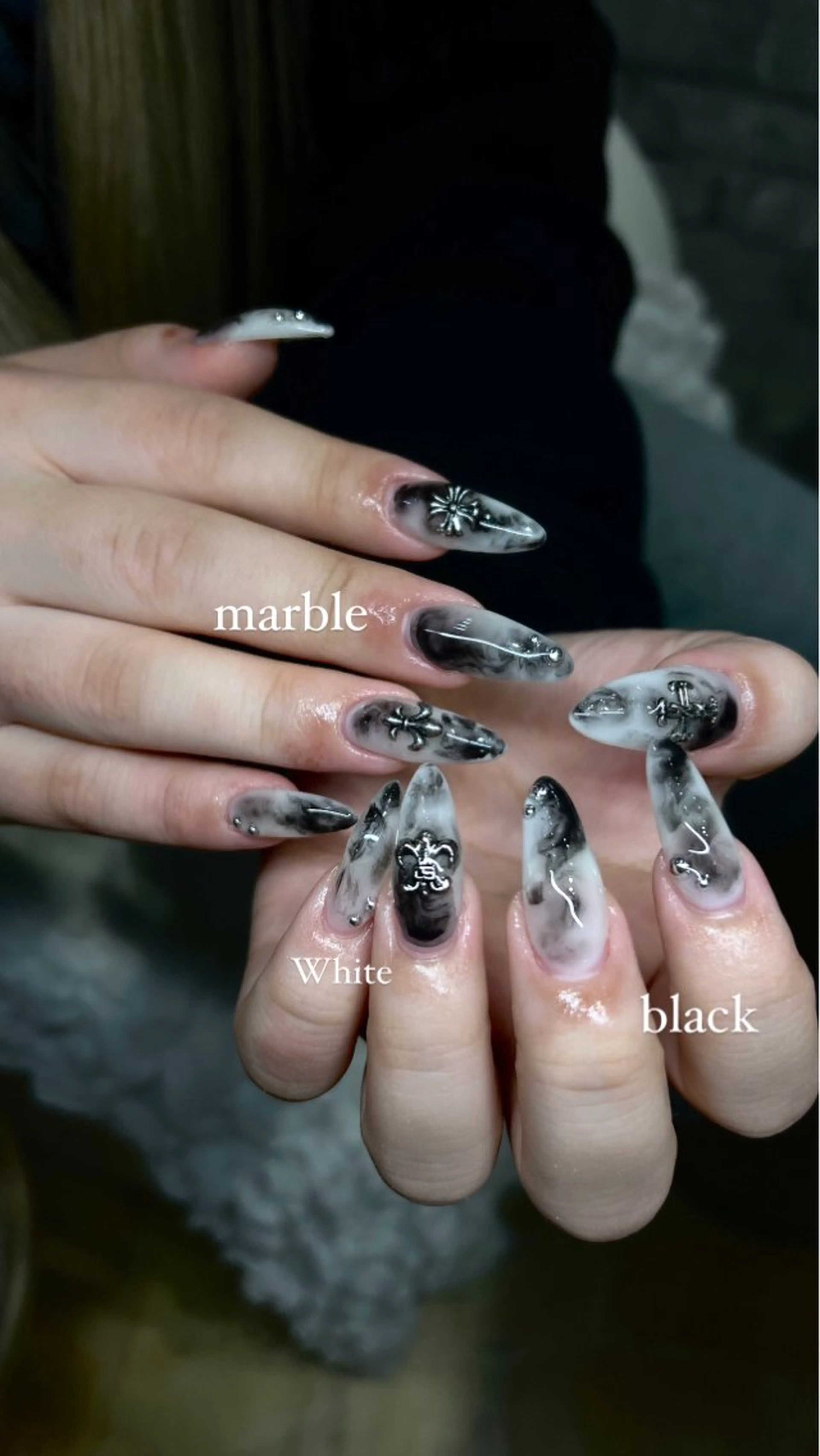 ネイル アートネイル 長さ出し ハンドネイル Luann nail所属・Luann nail Sakiのネイルデザイン