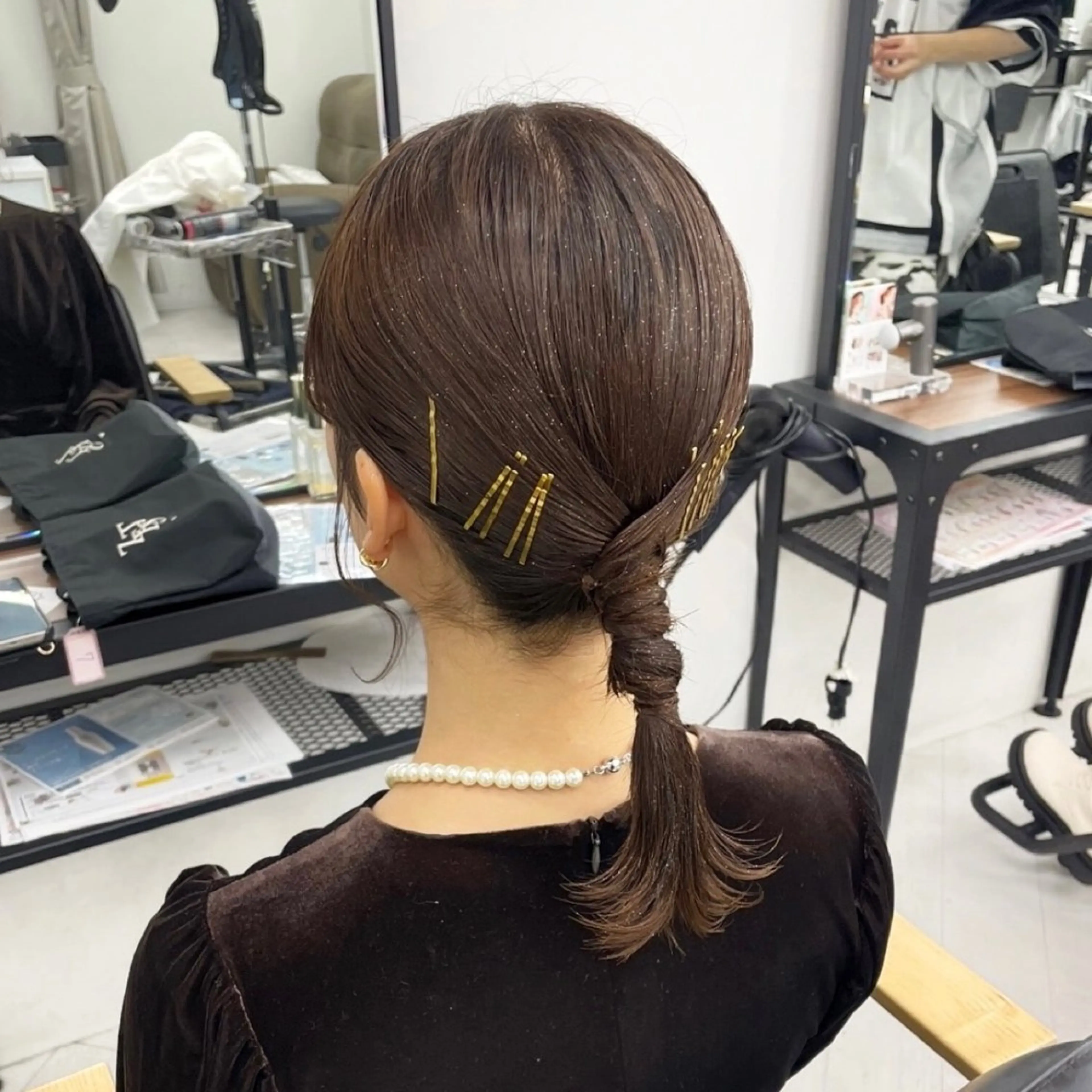 ロング カラー パーマ ヘアアレンジ メンズ ブラウンカラー ココアブラウン トリートメント mona/ ストレートスタイル✨のヘアスタイル