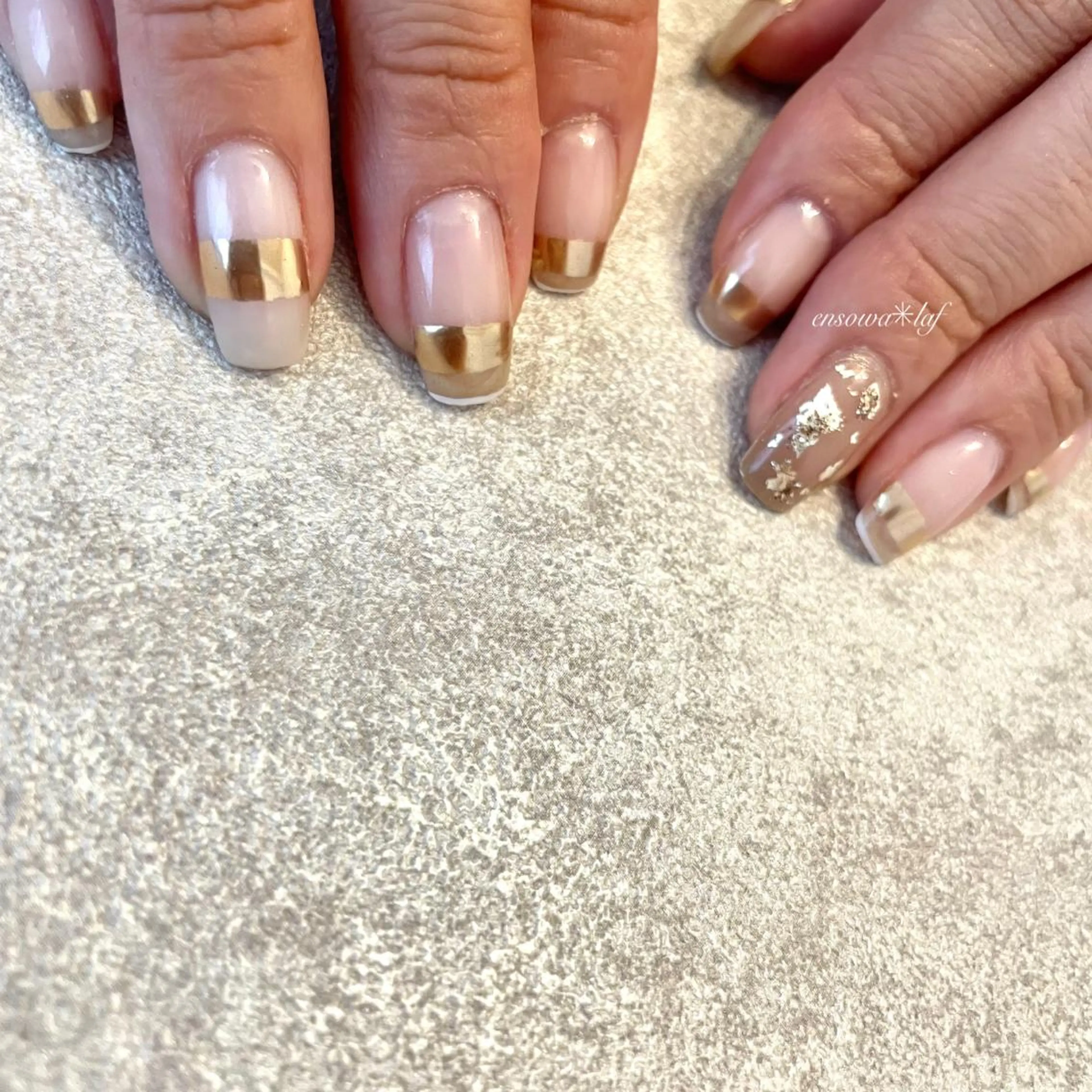 ネイル アートネイル オーロラネイル クリアネイル フレンチネイル ジェルネイル ensowa✱laf NAILのネイルデザイン