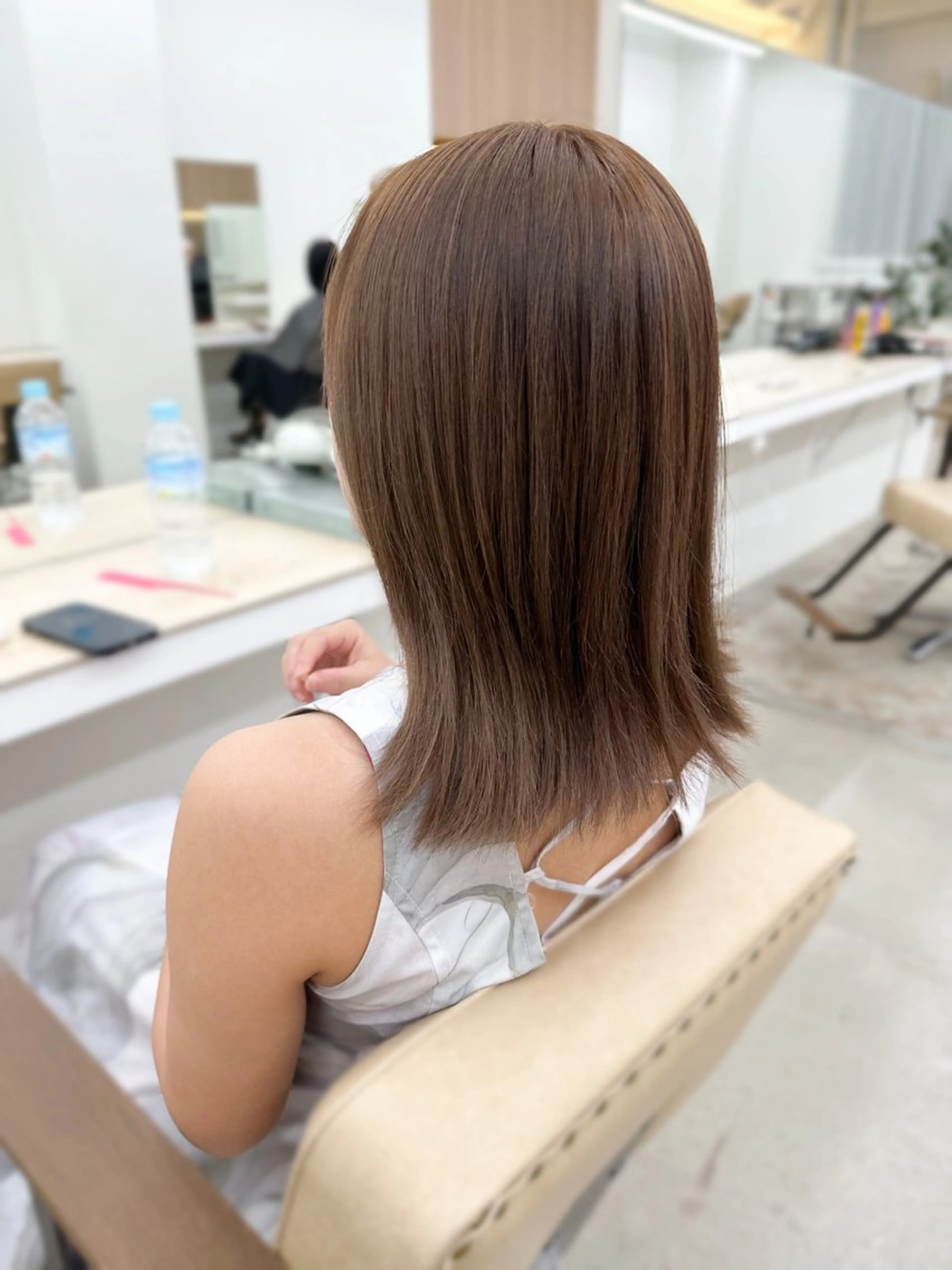 ミディアム カラー ベージュカラー 🌼透明感艶カラー オリーブ🌼河村咲のヘアスタイル