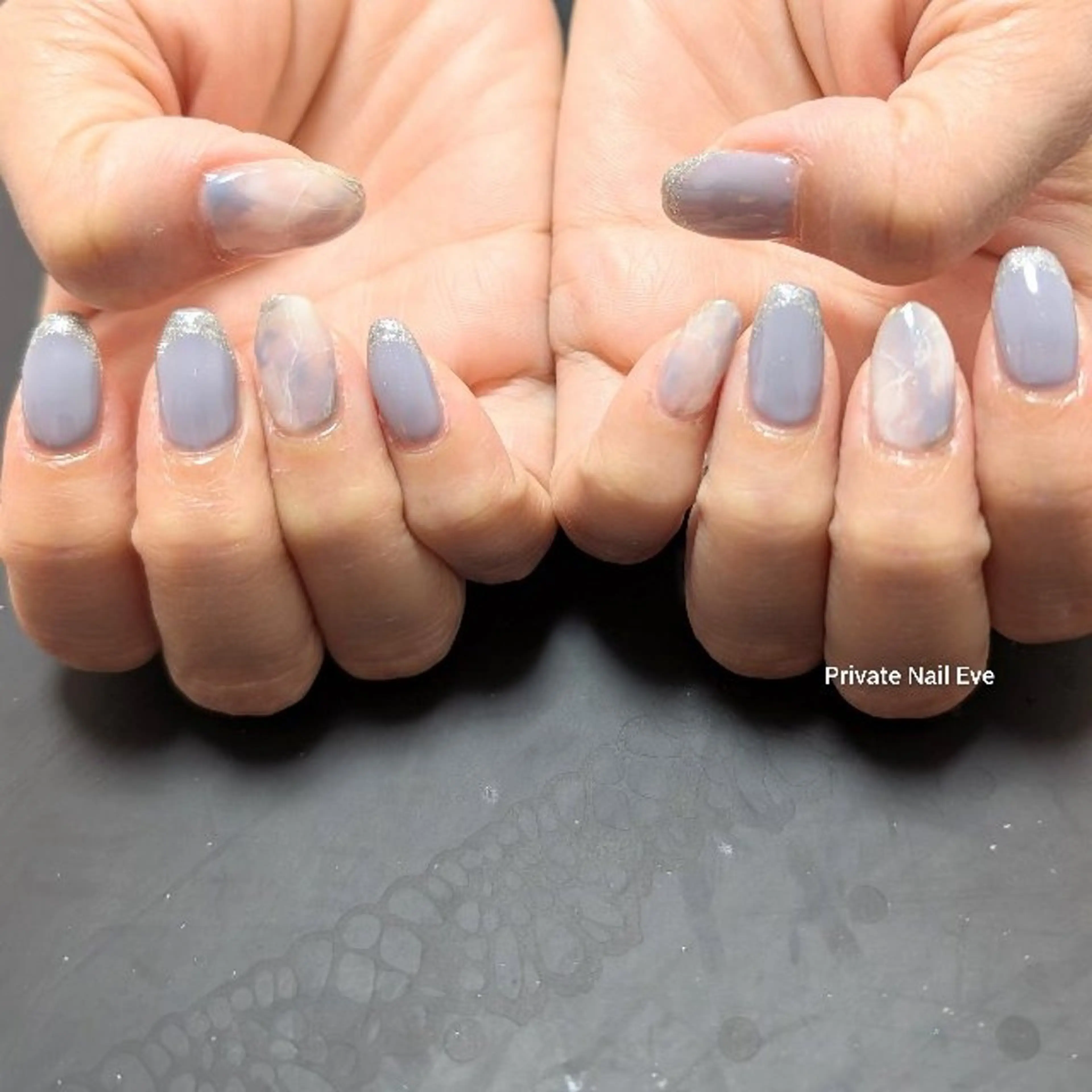 ネイル 大理石ネイル(マーブル) 持ち込み ニュアンスネイル ハンドネイル ネイル junkoのネイルデザイン