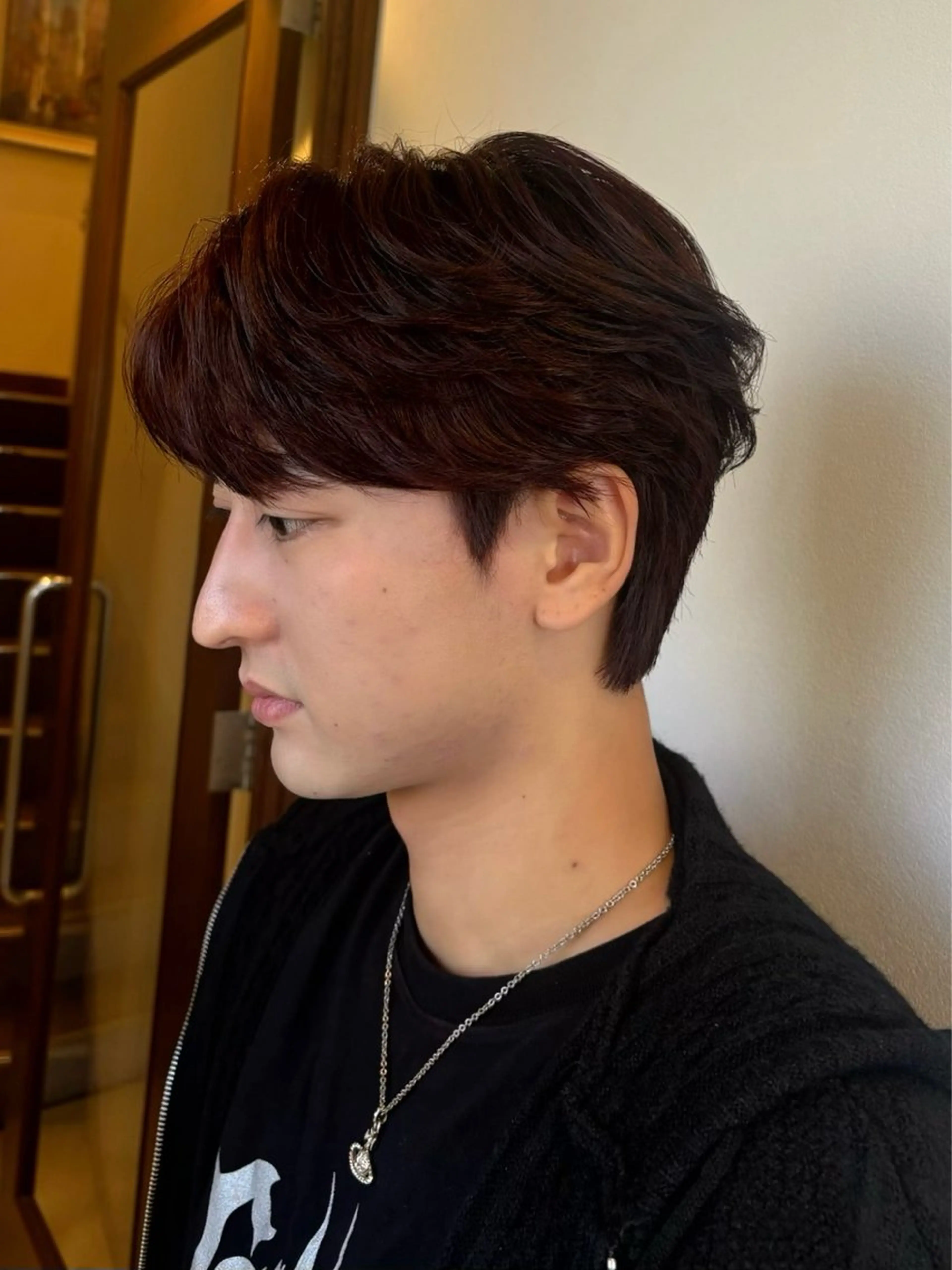 ミディアム カラー メンズ カット ヘアカラー レイヤーカット/艶髪 /パーマaikoのヘアスタイル