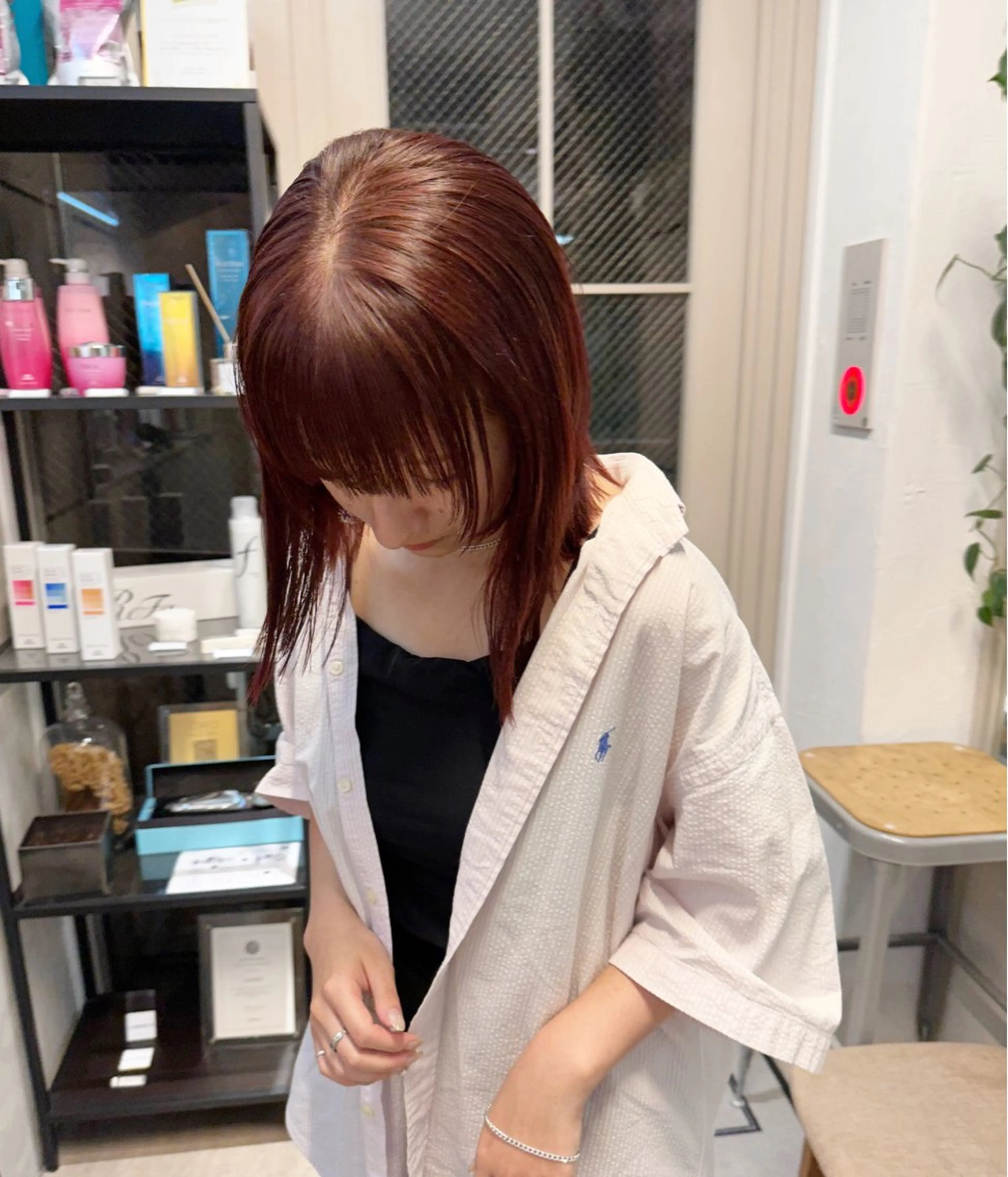 ミディアム カラー REINA☁️透明感 カラー/ぷつっと♡のヘアスタイル