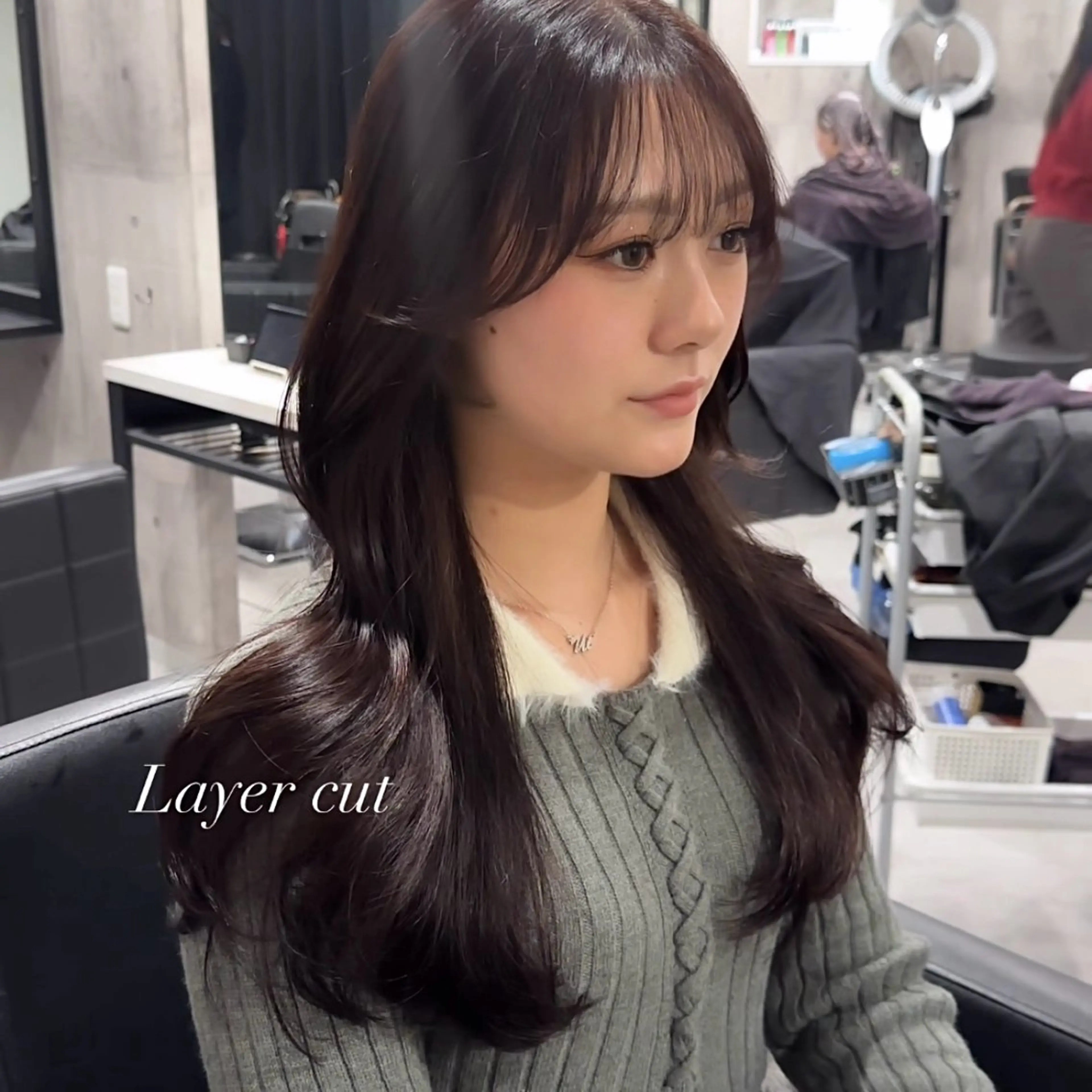 韓国レイヤーカット×プレミアムケアカラー（前処理トリートメント付き）×最上級TOKIOトリートメントの写真