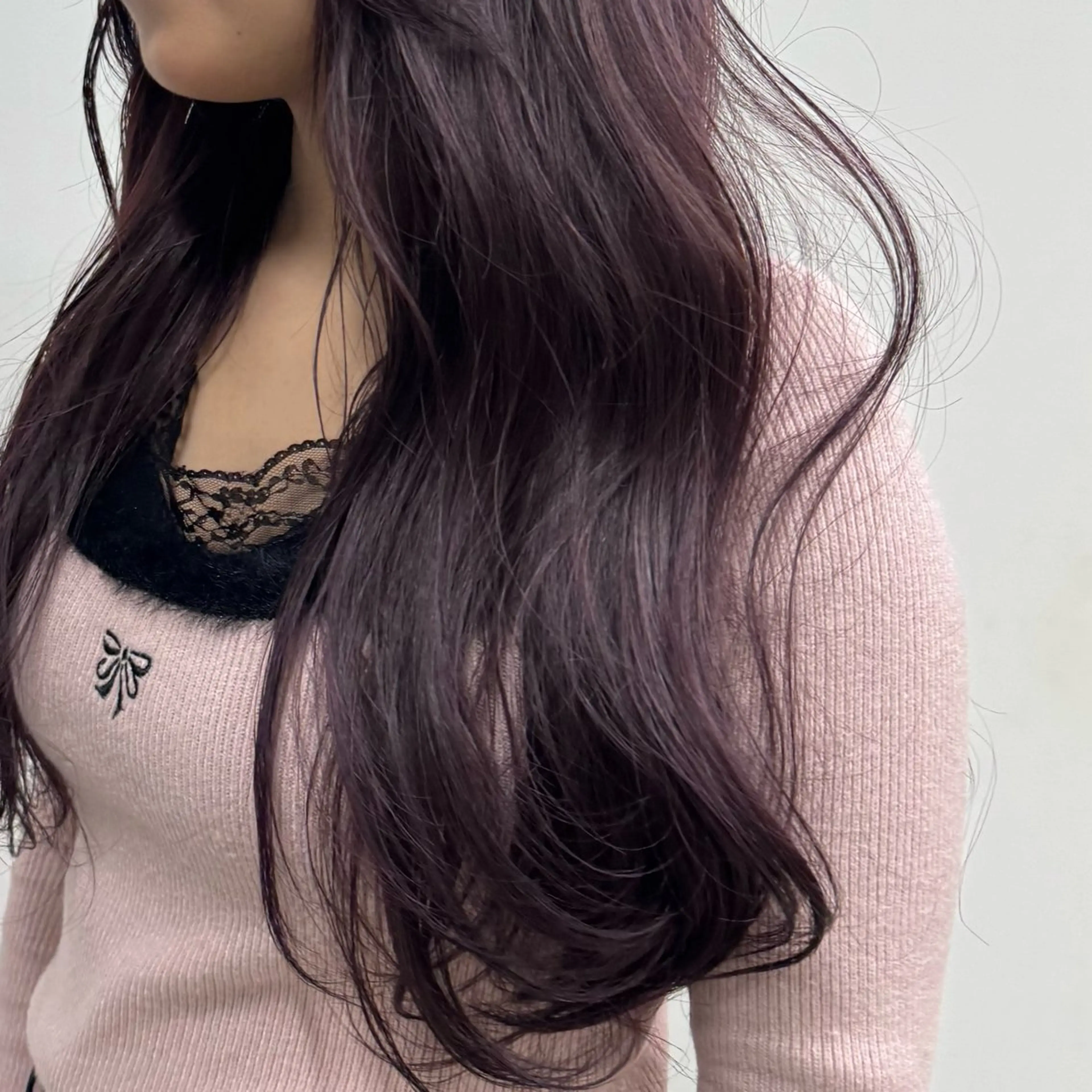 ロング カラー ブリーチ 透明感カラー ヘアカラー 清水愛果/オリーブ カラー/透明感カラーのヘアスタイル