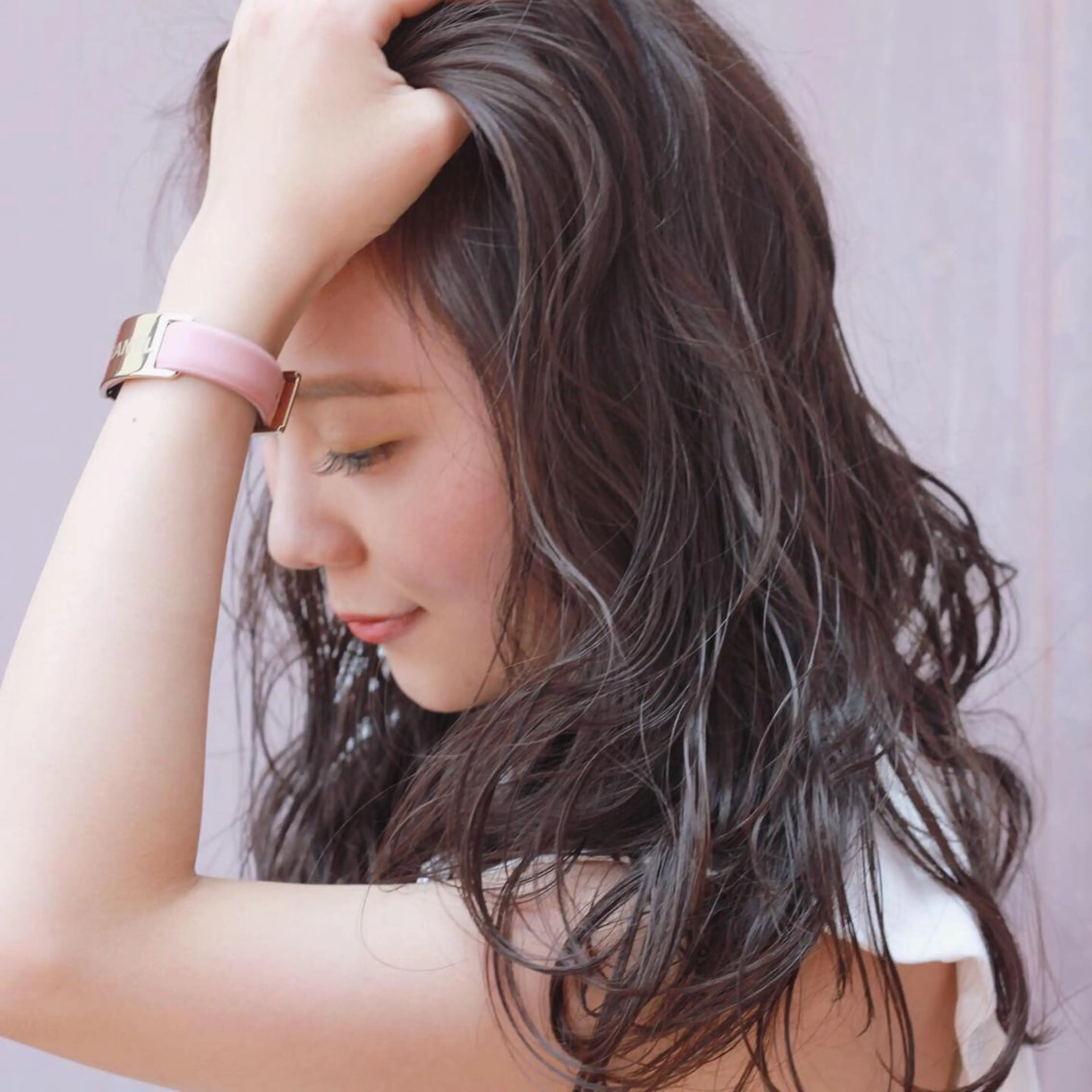 ロング カラー グレージュ ヘアカラー Viage （ビアージュ）のヘアスタイル