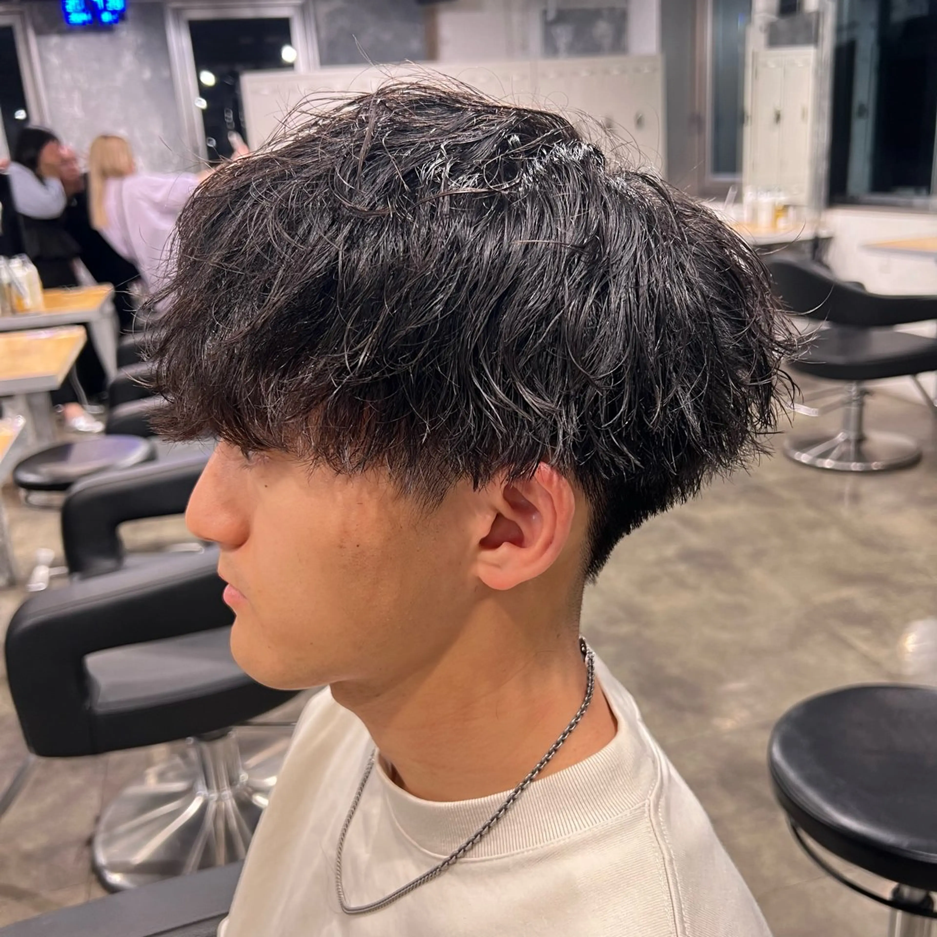 ショート カラー パーマ ヘアアレンジ メンズ キッズ アップバング センターパート メンズハイライト マッシュ メンズパーマ 🔷横浜1のパーマ 職人🔷将太郎のヘアスタイル
