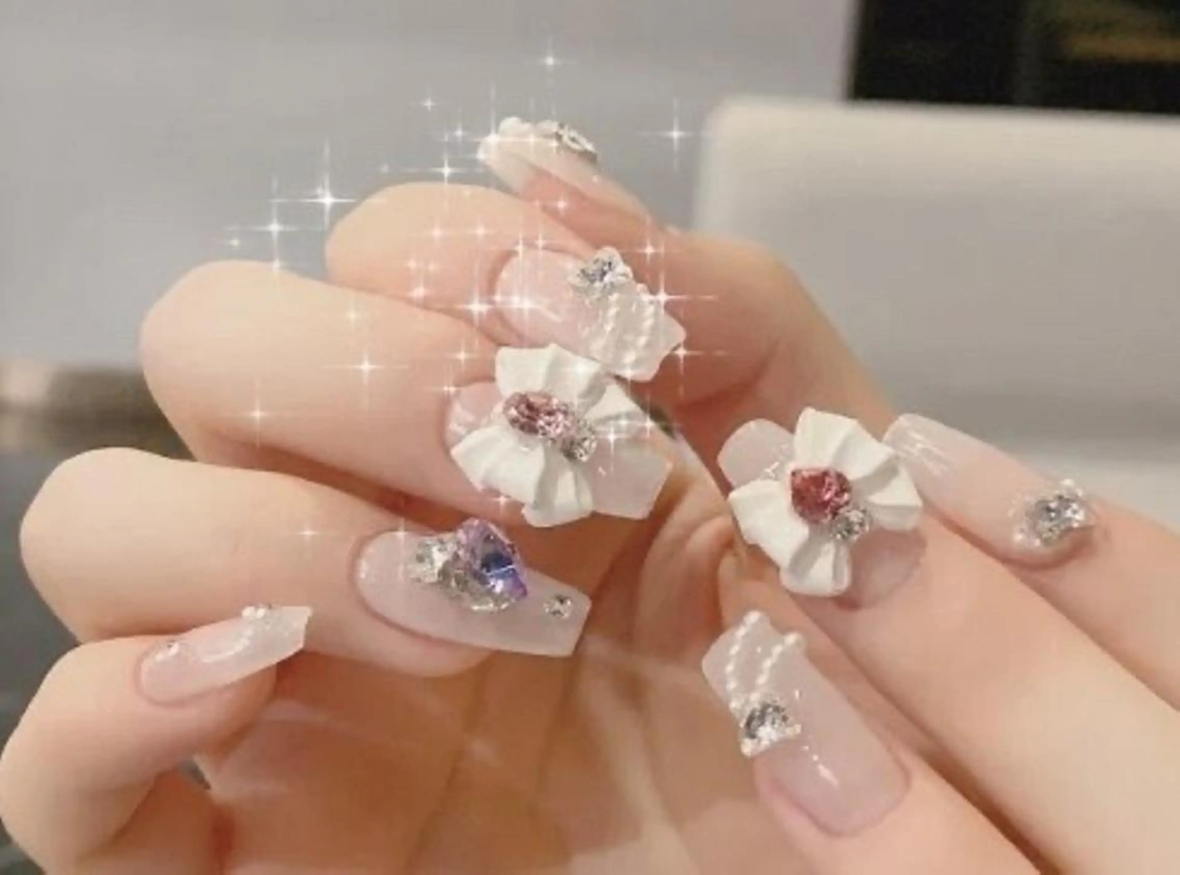 【初回ジェルOFF無料】ハンド・自爪💅お得！ゴージャス90分付け放題コース☆チークネイルもOK¥8990の写真