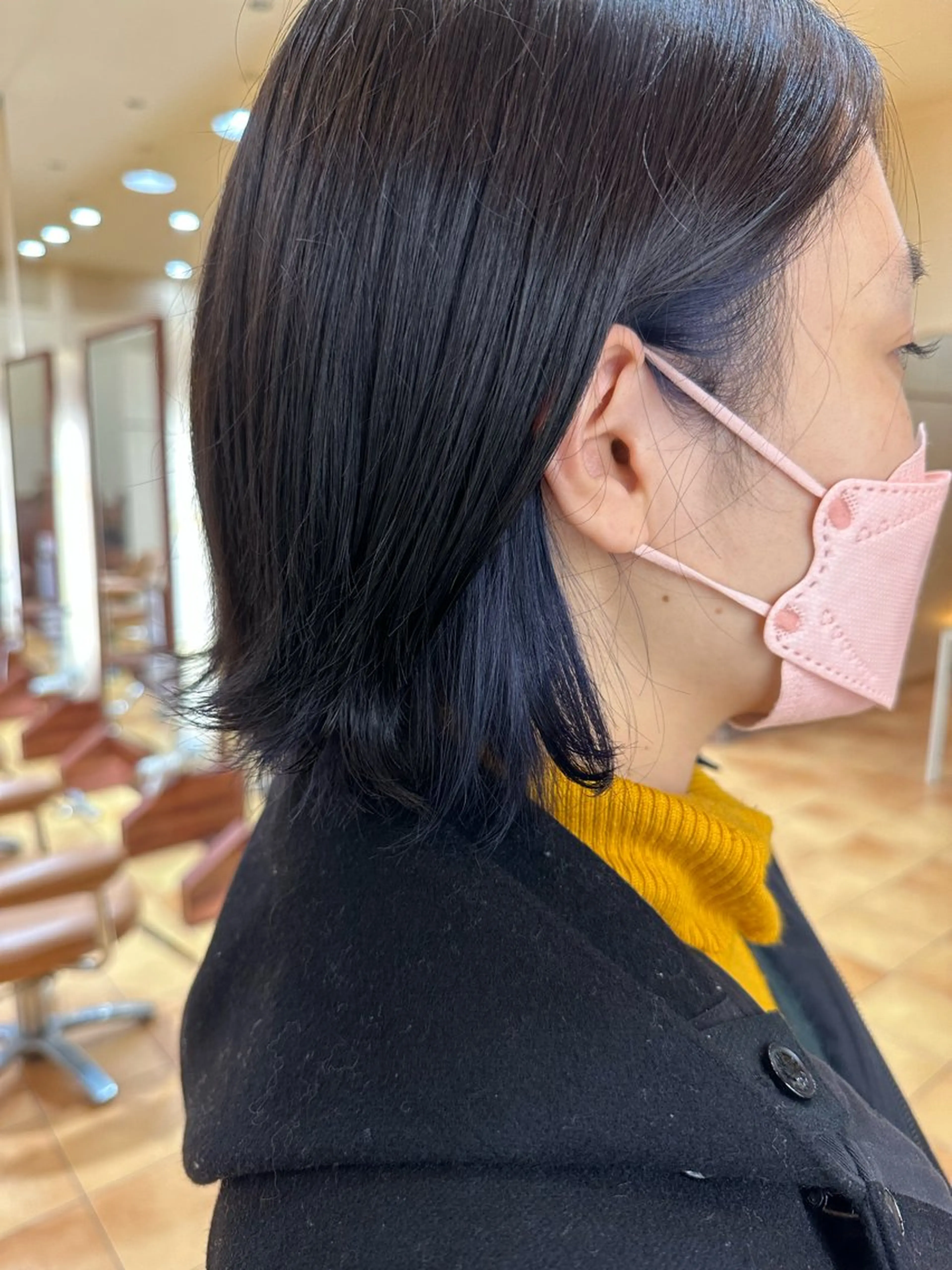 ミディアム カラー 小顔ボブ/お悩み解決 /ボブパーマ/とういのヘアスタイル