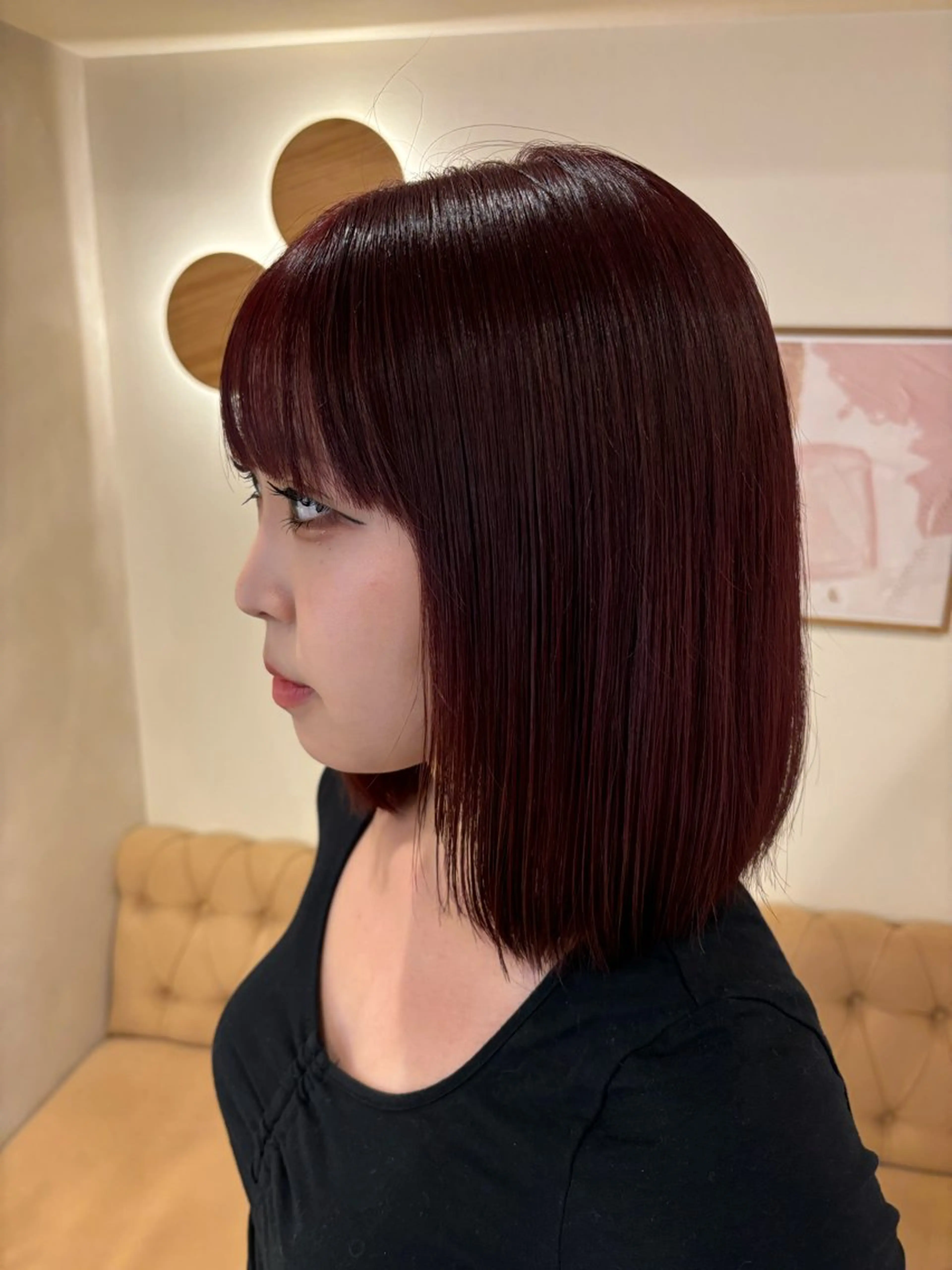 【3回目以降使える👌/人気No.2💫】 艶カラー+オージュアトリートメント+ブローの写真