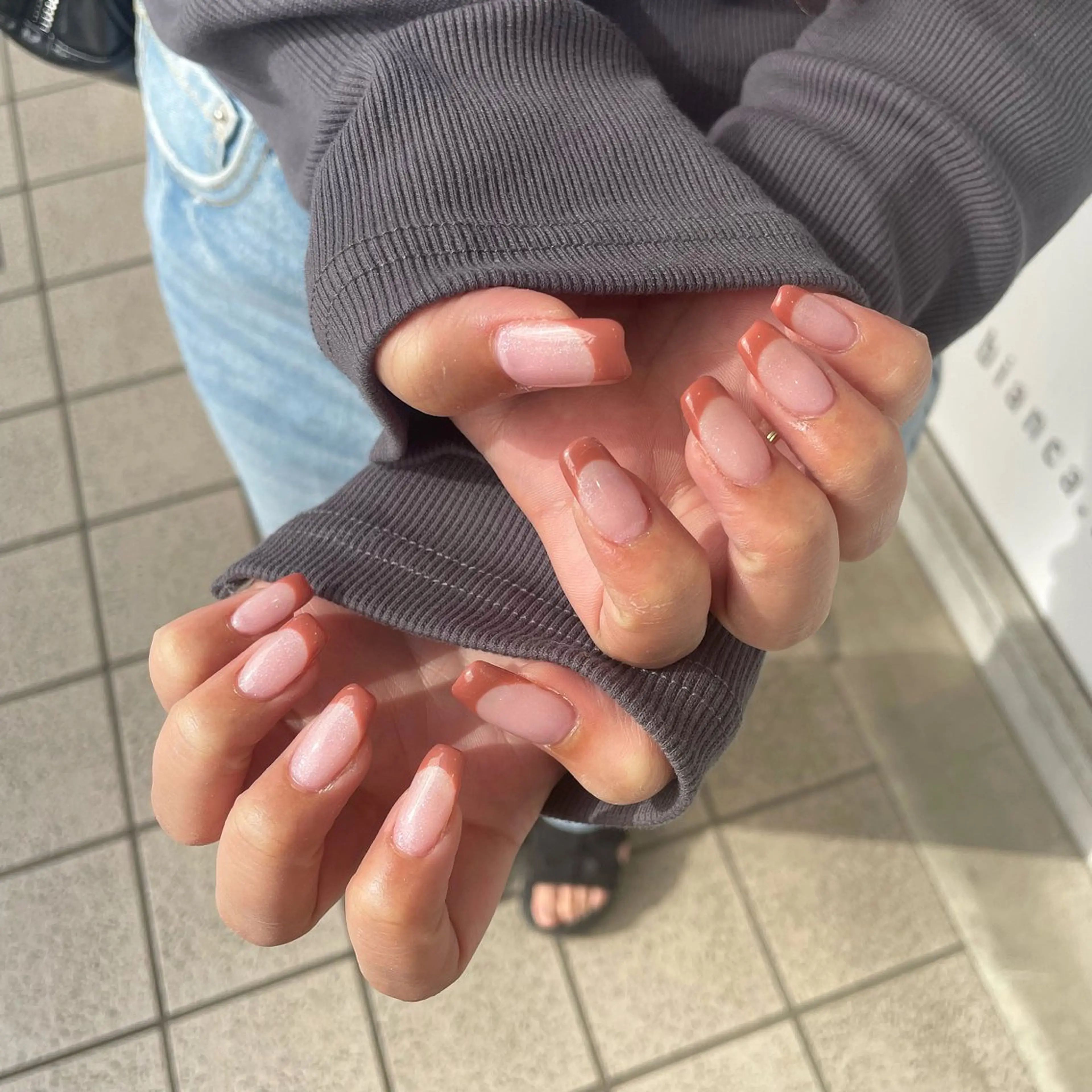 ネイル フレンチネイル キラキラネイル ハンドネイル Bianca川越西口 KITAZAKI🫧のネイルデザイン