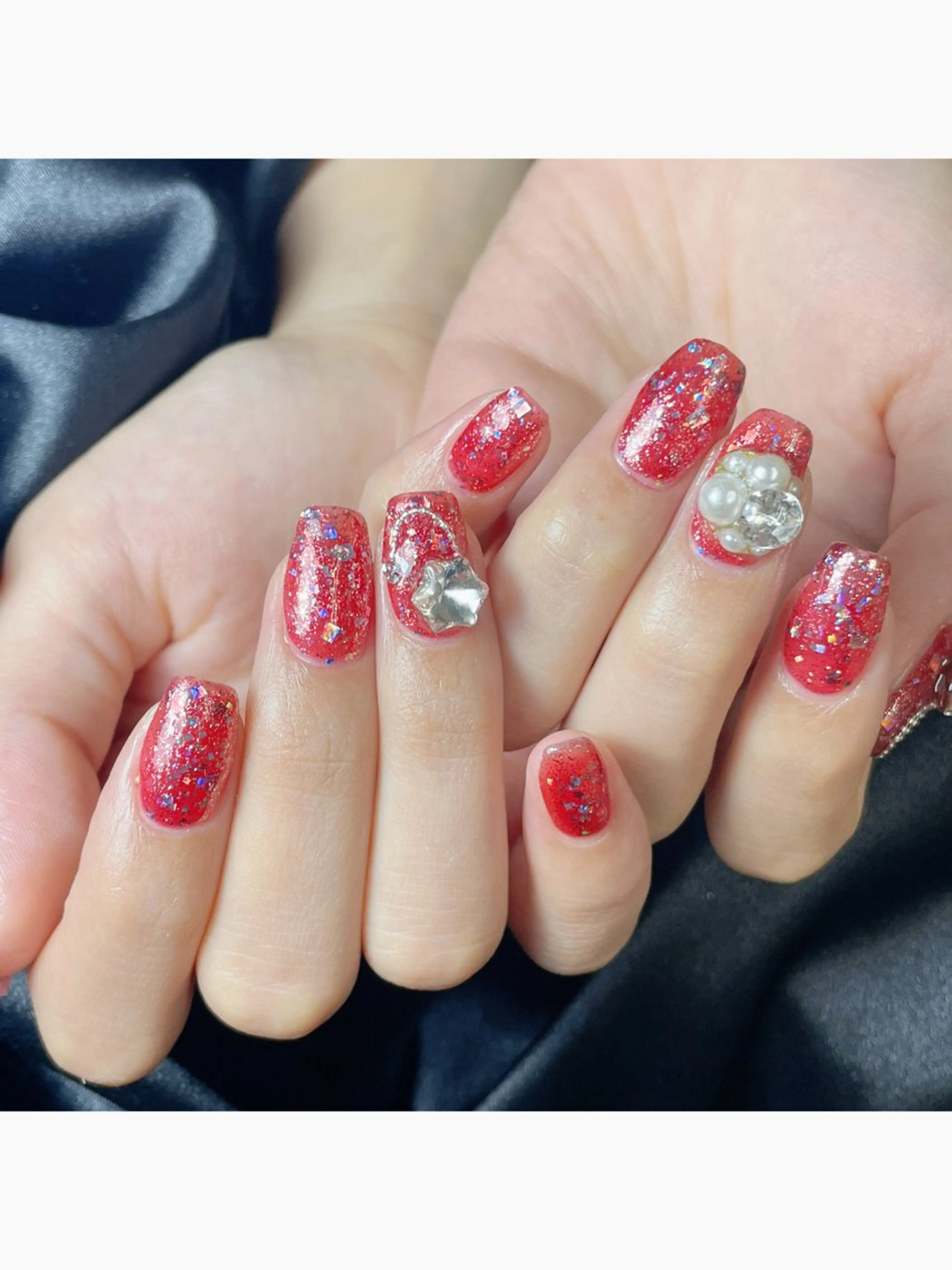 ネイル チークネイル 桜ネイル 長さ出し フットネイル ジェルネイル ハンドネイル YURI NAILのネイルデザイン