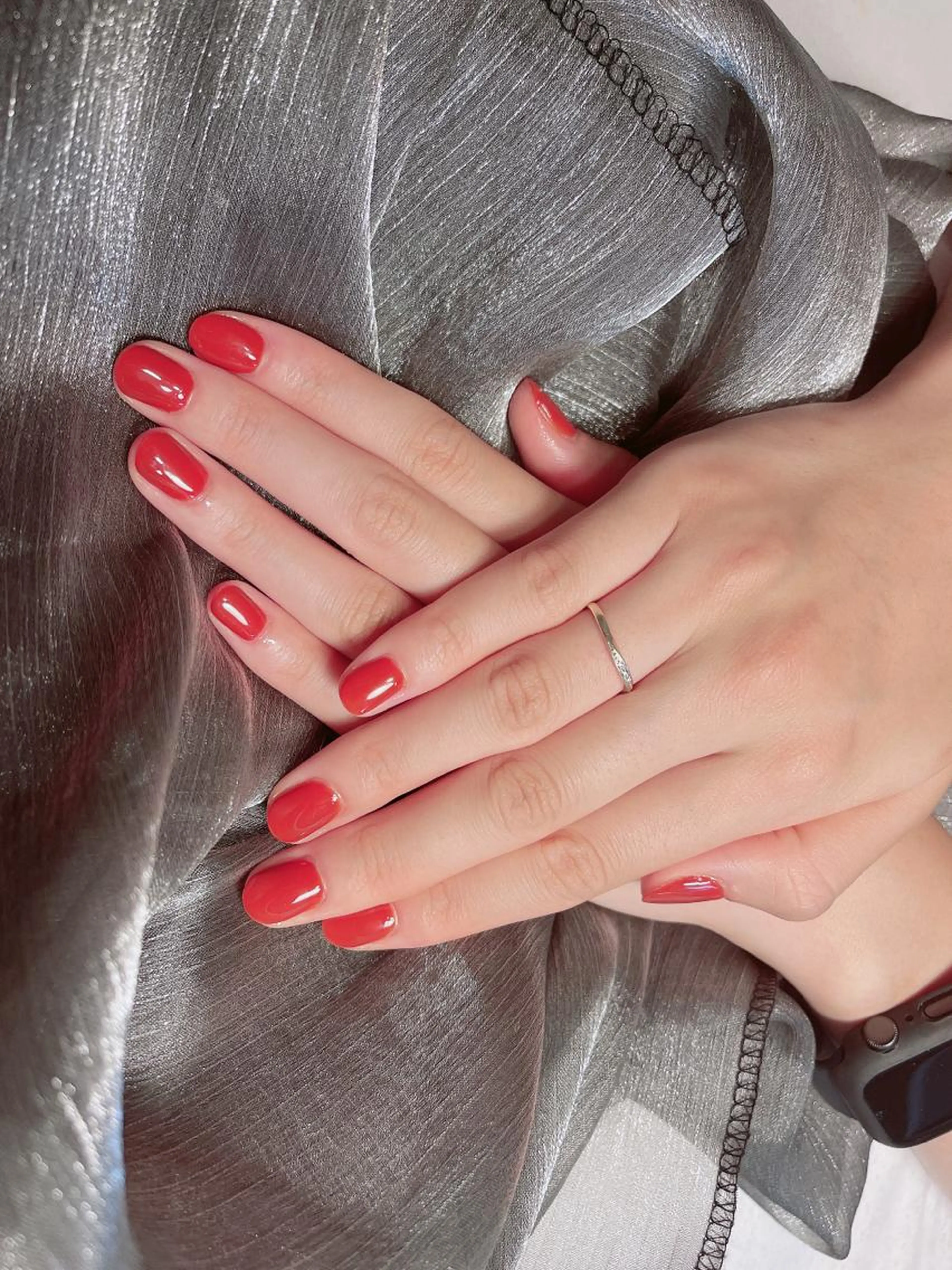 [練習モデル]ワンカラー🩵ラメグラデーションの写真