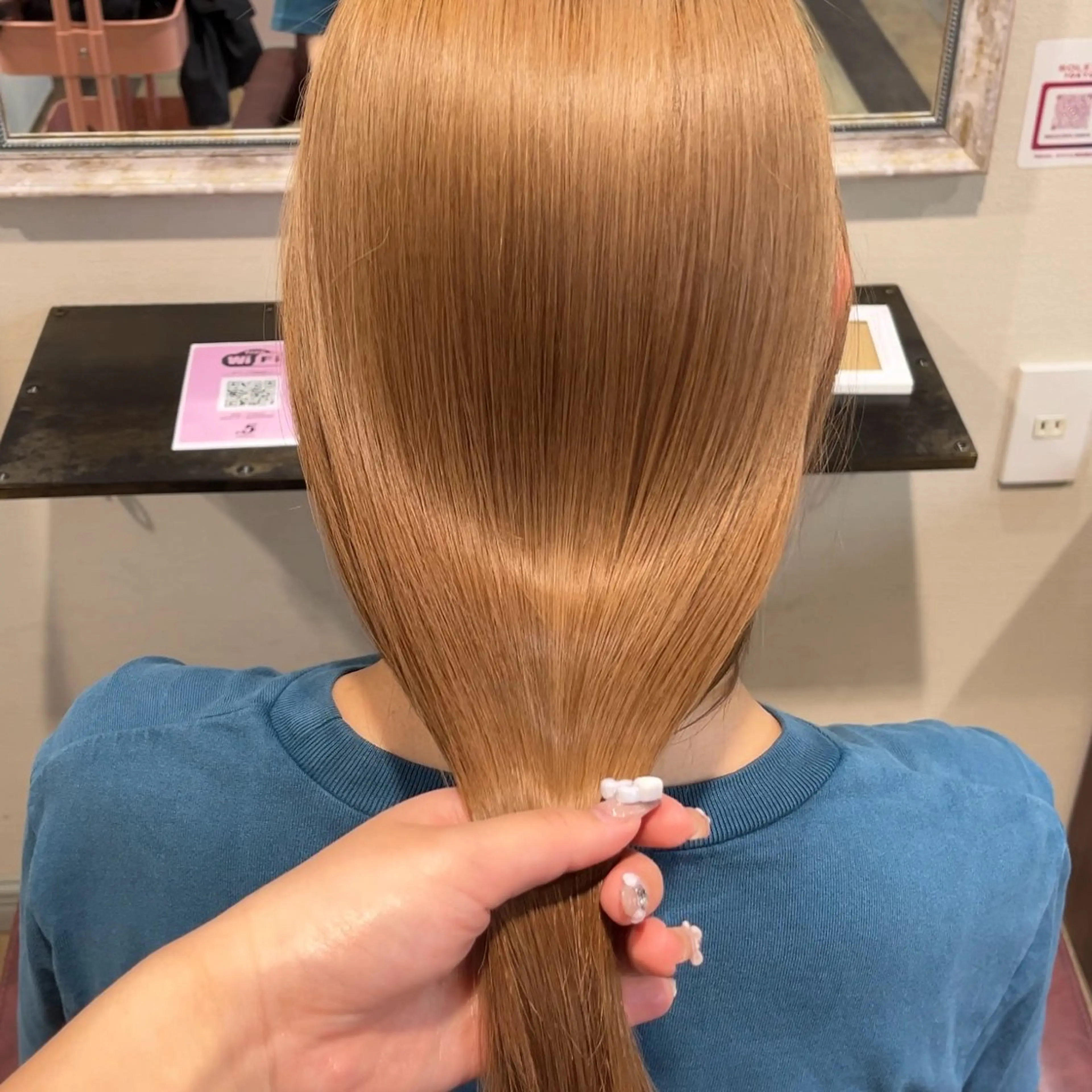 ロング カラー ブリーチ 髪質改善 トリートメント カラー/韓国レイヤー /ブリーチ/hinaのヘアスタイル