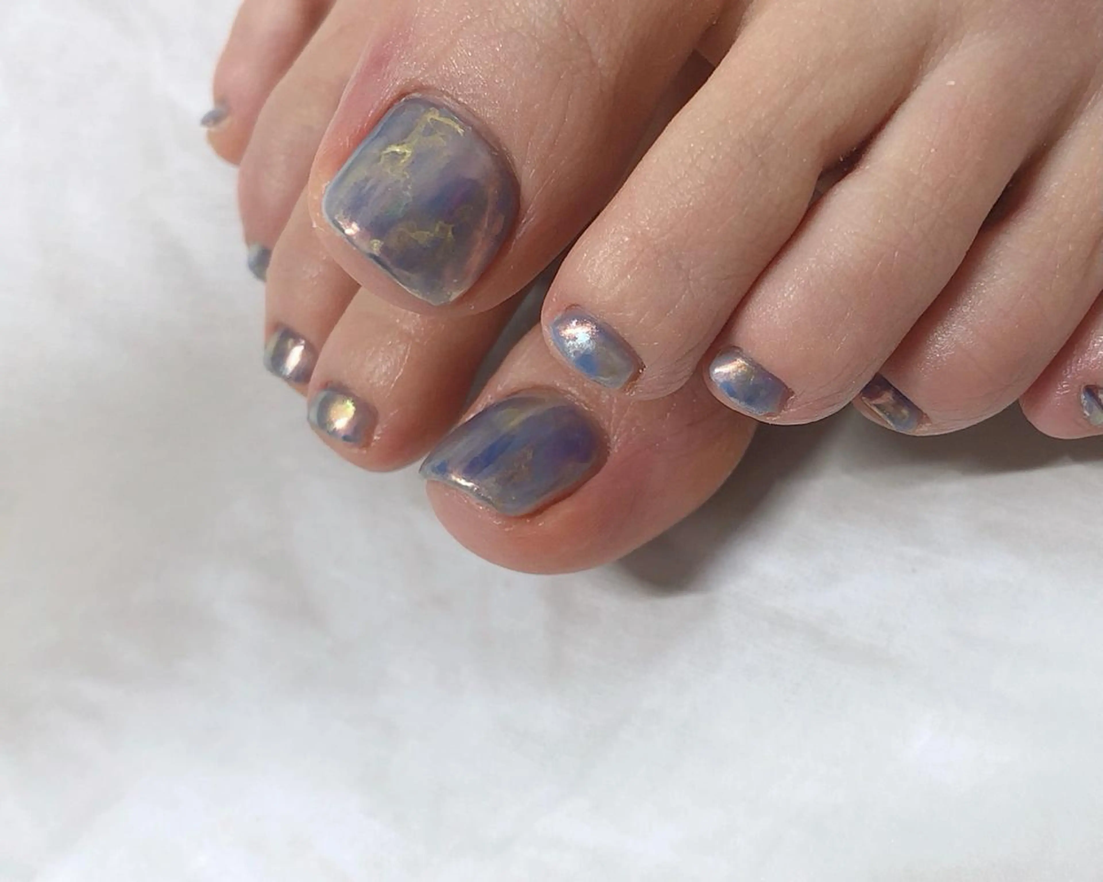 ネイル オーロラネイル オレンジ フットネイル nail heron所属・saki_ nail heronのその他イメージ