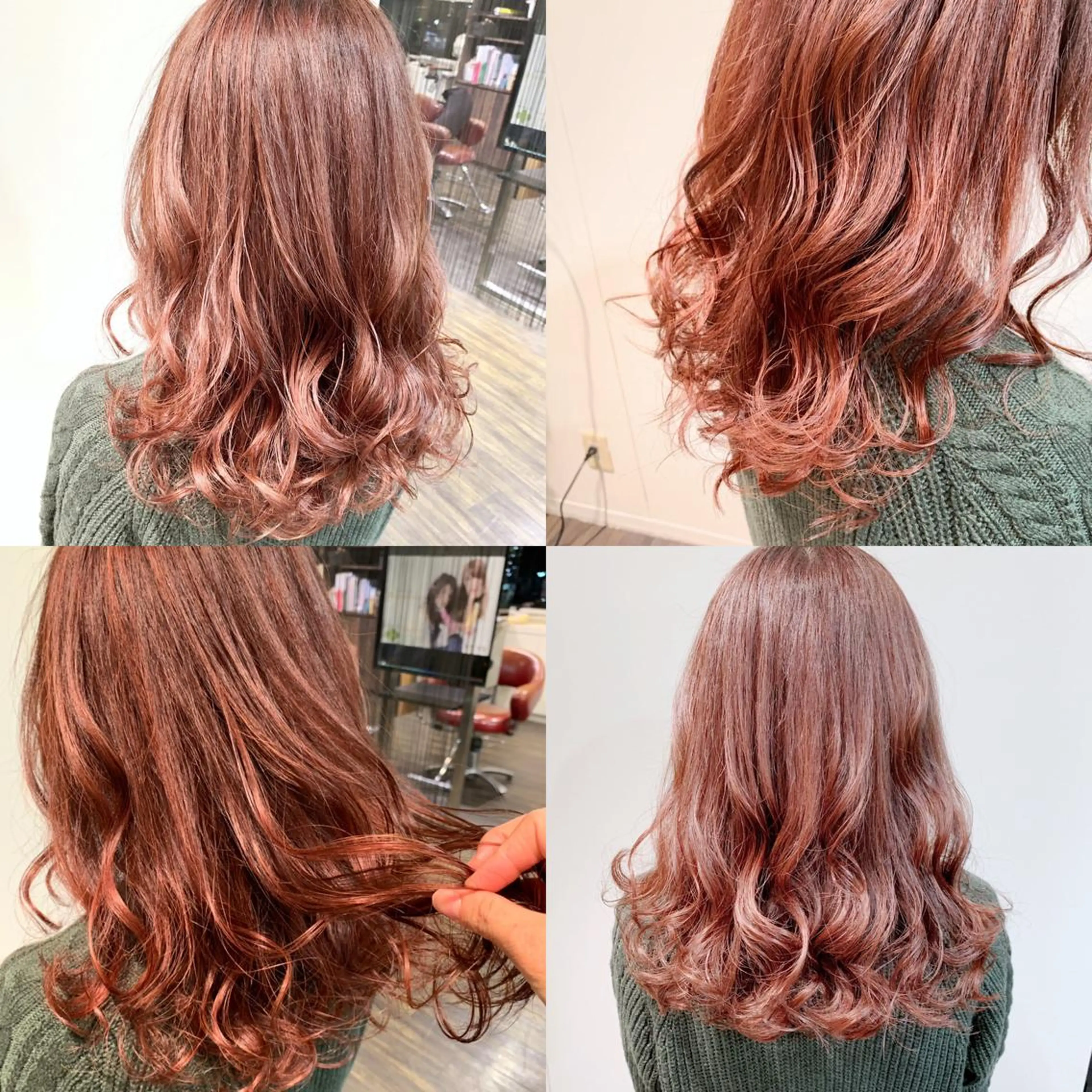 ロング カラー ヘアアレンジ オレンジ ピンクカラー 🌿‬ ܸAir 透明感🌱西村知佳のヘアスタイル