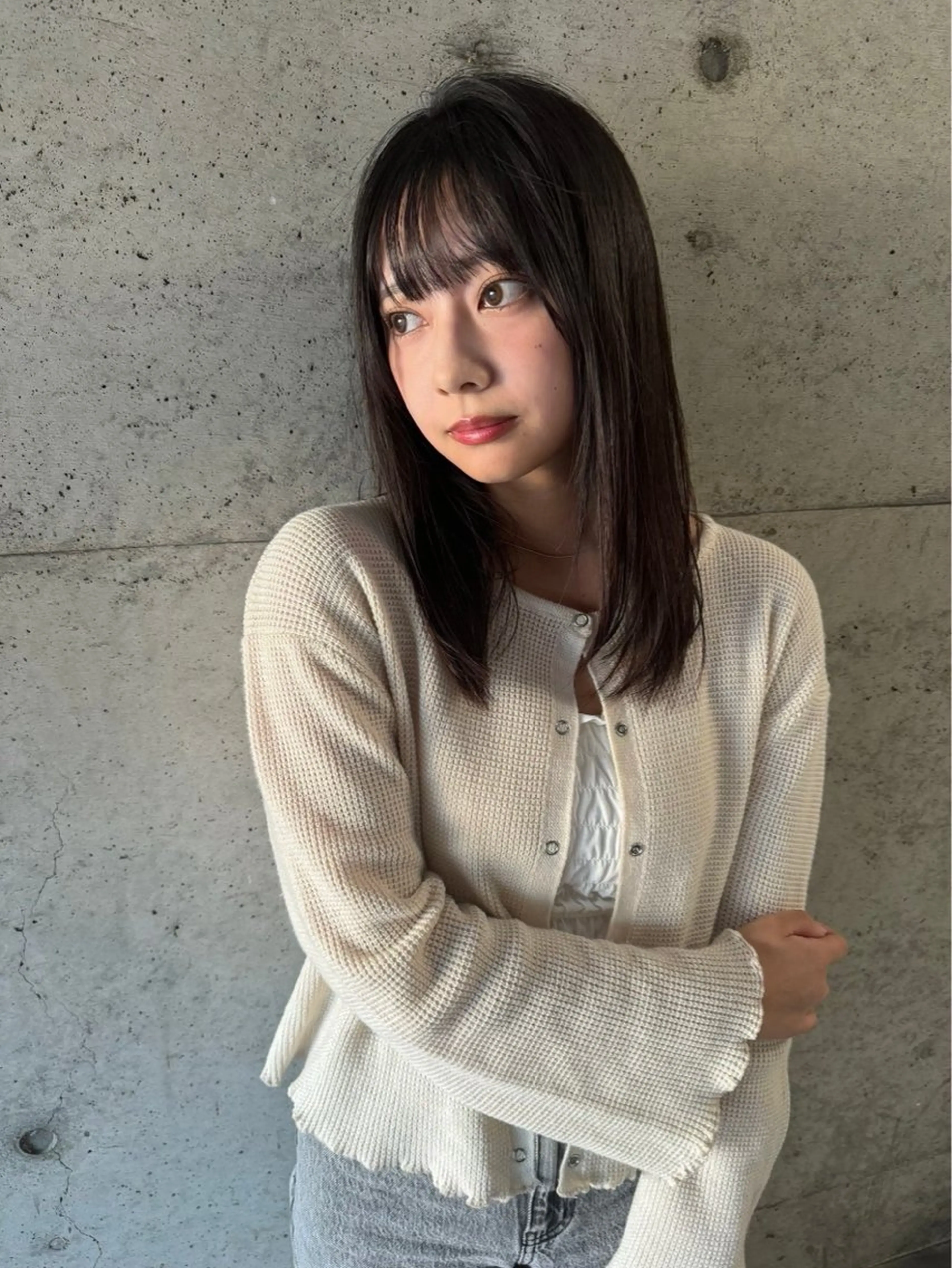 セミロング 透明感ダブルカラー/ 諸岡ひばりのヘアスタイル