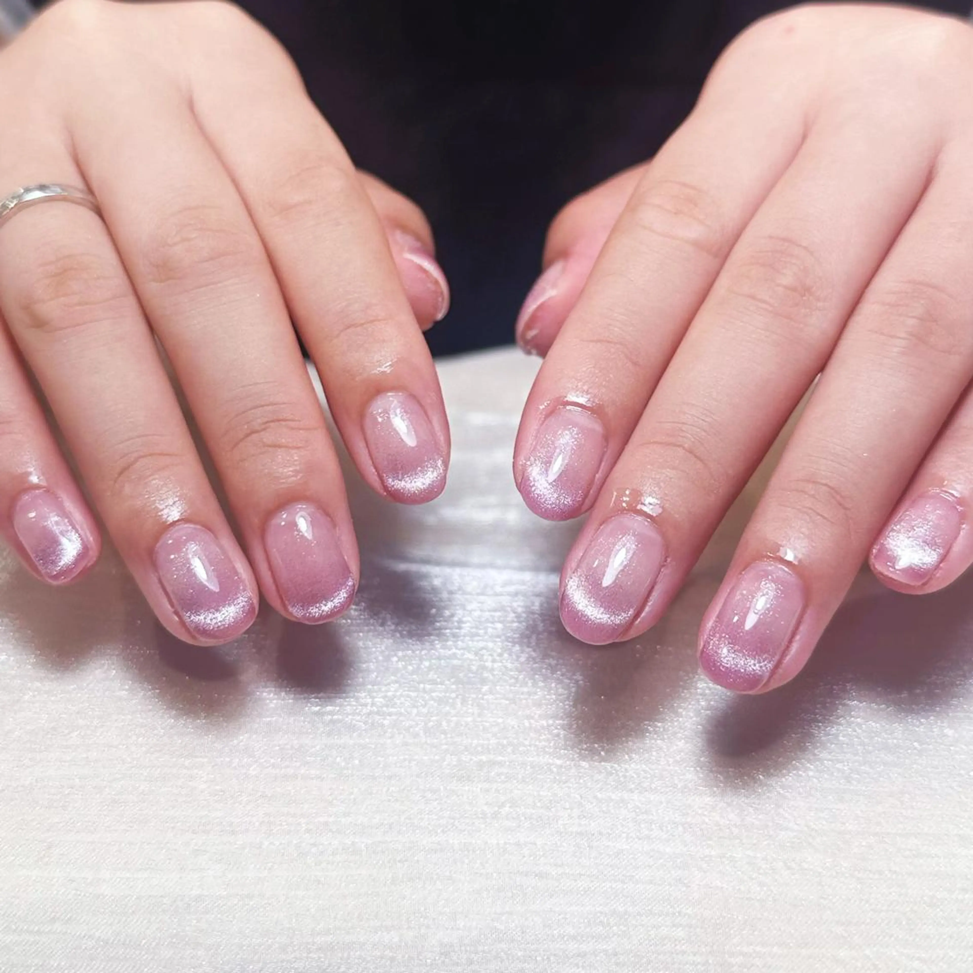 ネイル アートネイル オーロラネイル ガーリー キラキラネイル マグネットネイル ハンドネイル DIAMOND 💦のネイルデザイン