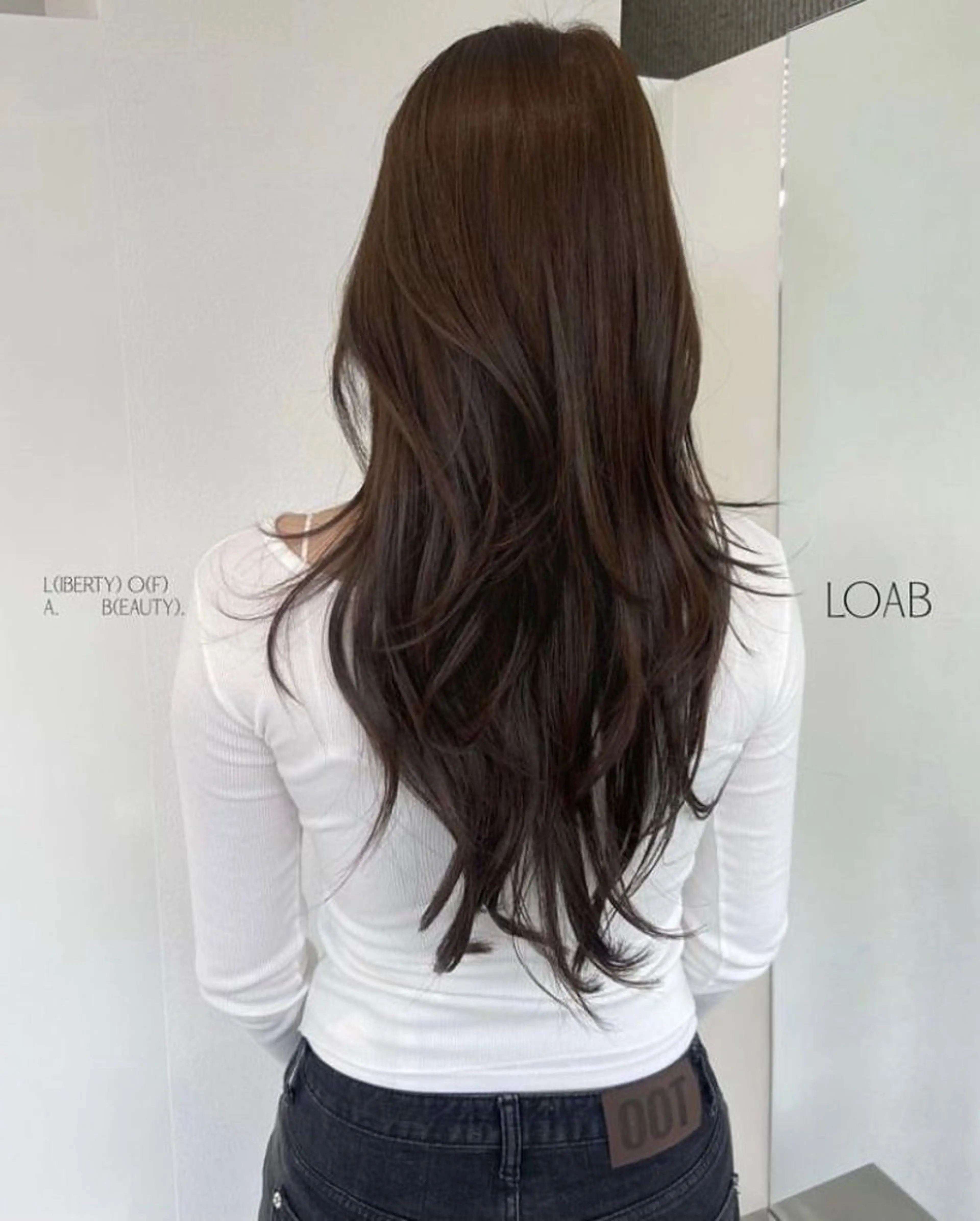 ロング パーマ 韓国式レイヤー パーマ🇰🇷のヘアスタイル