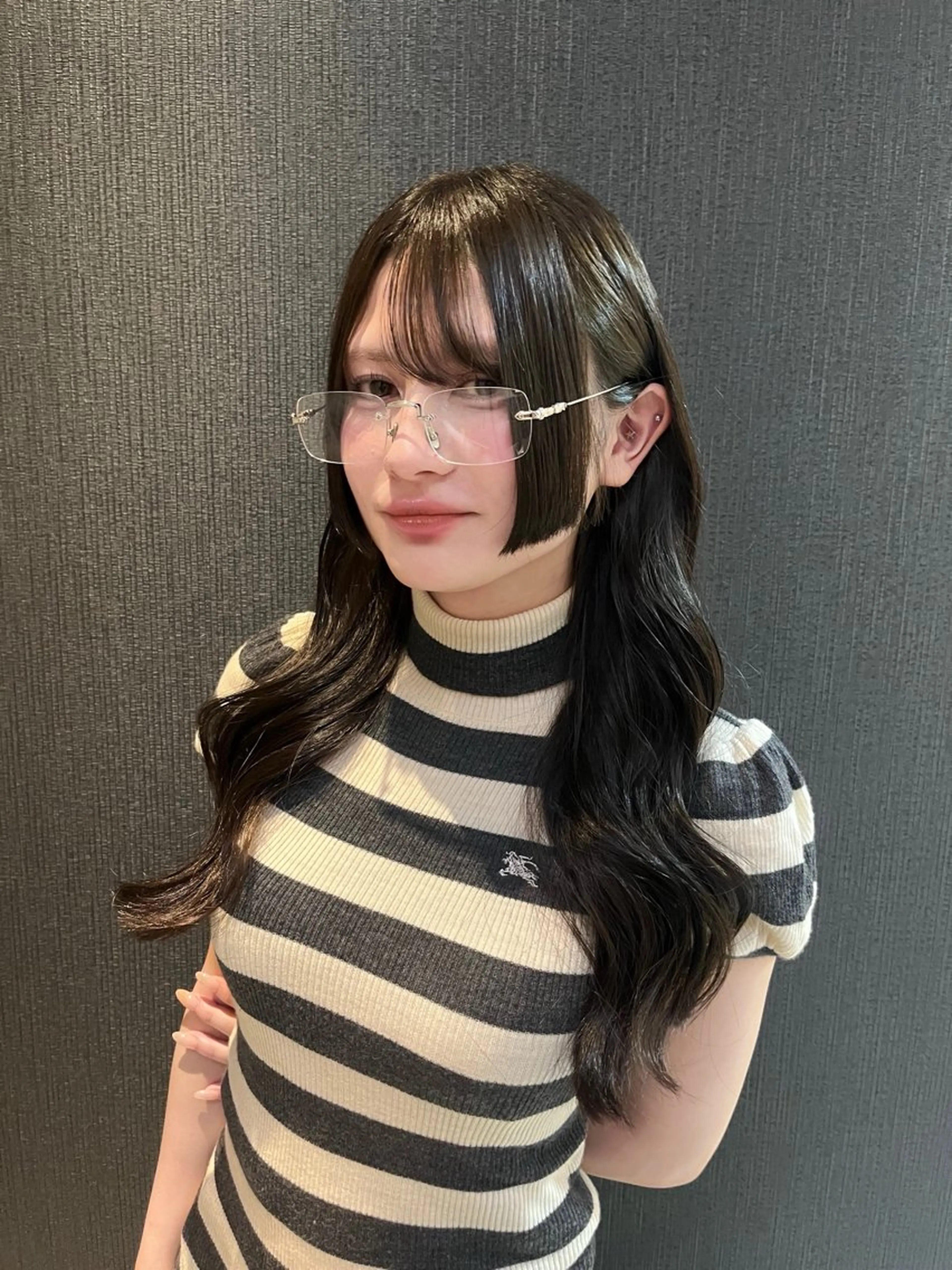 ロング 姫カット カット ヘアカラー 生活に馴染む デザイン/鏡ゆうかのヘアスタイル