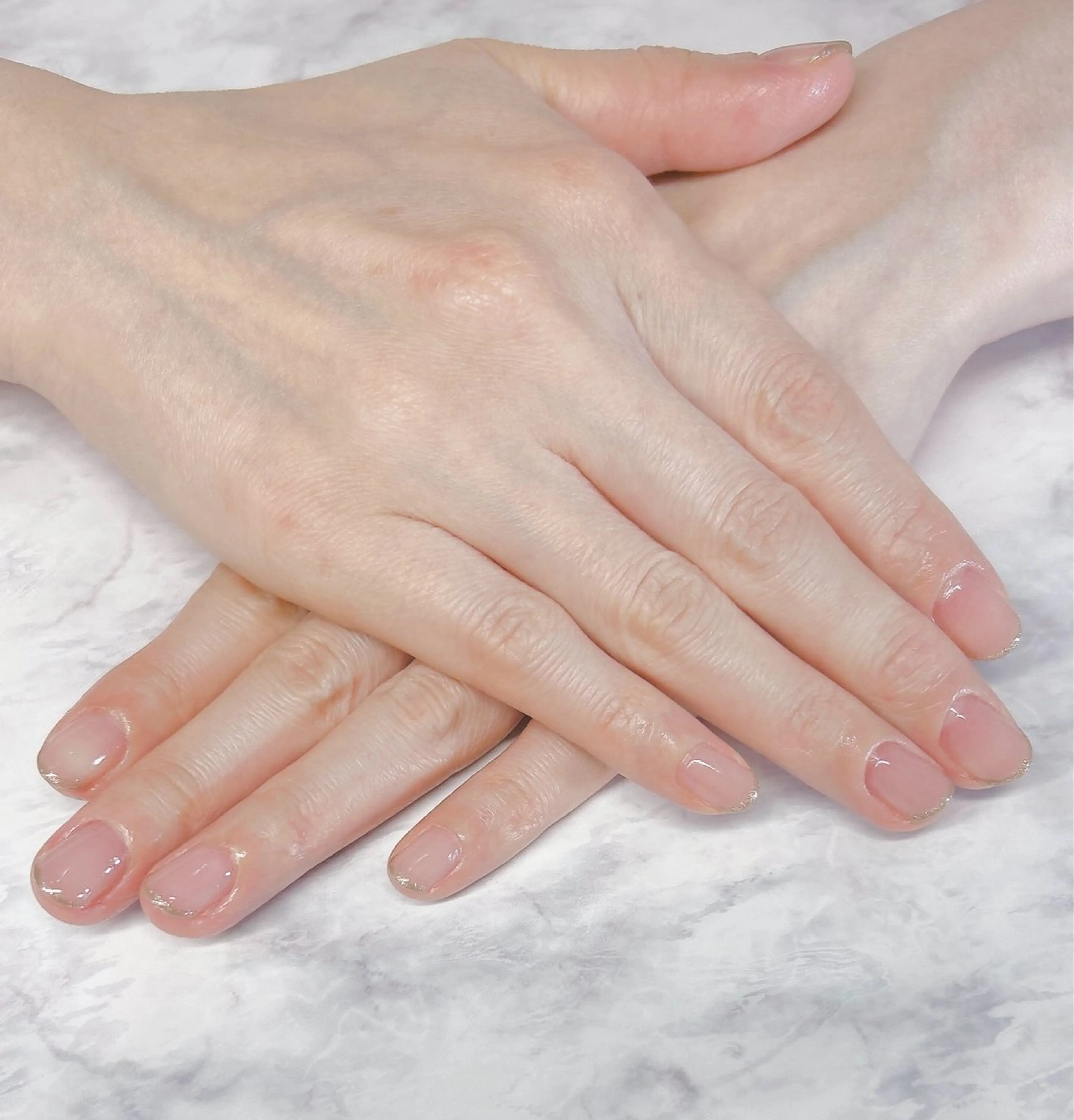 ネイル フレンチネイル ゴールド MYu Beauty Salon YURIのネイルデザイン