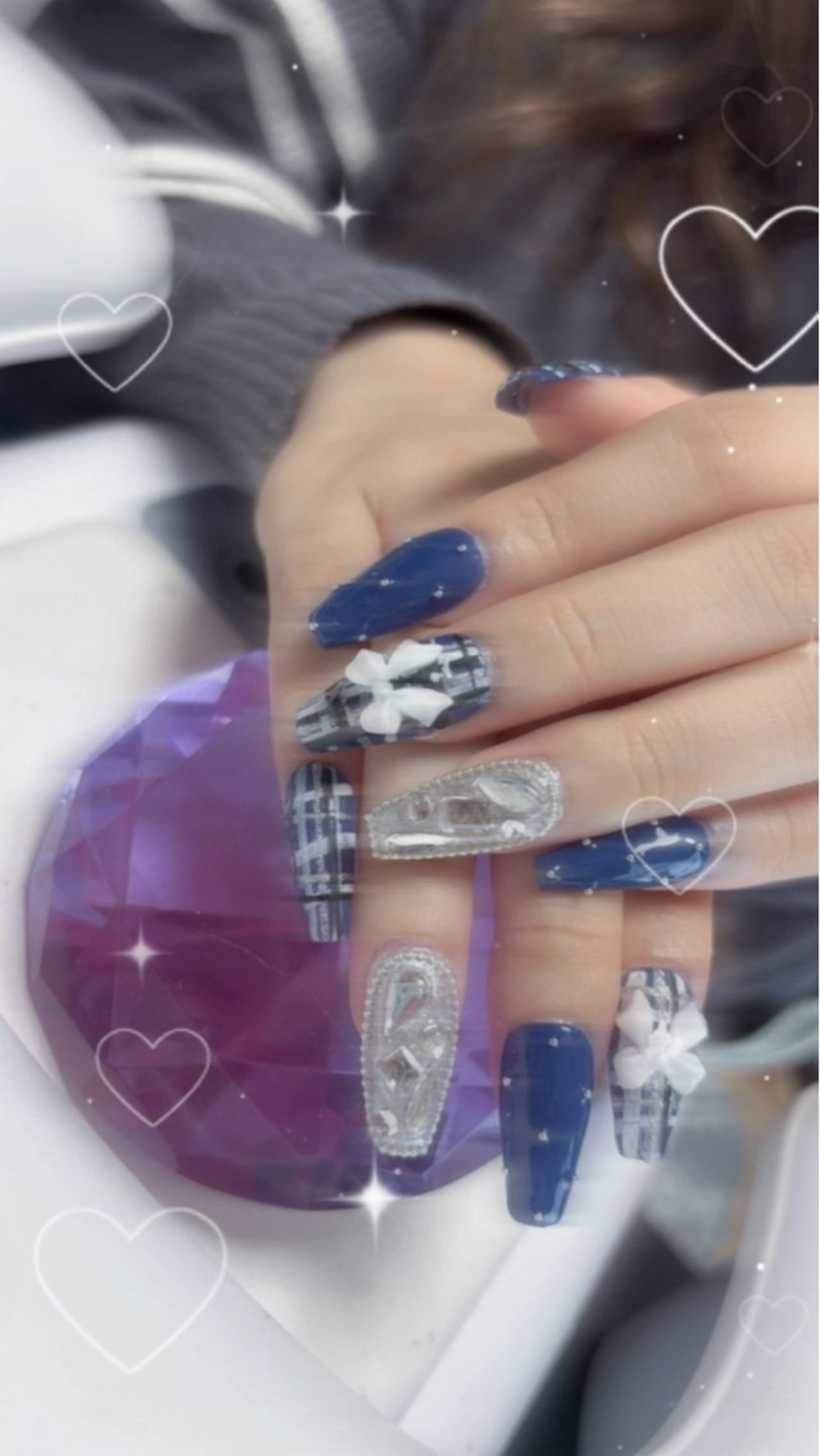ネイル リボン ハンドネイル NailSalona.k.a所属・k CHIORIのネイルデザイン