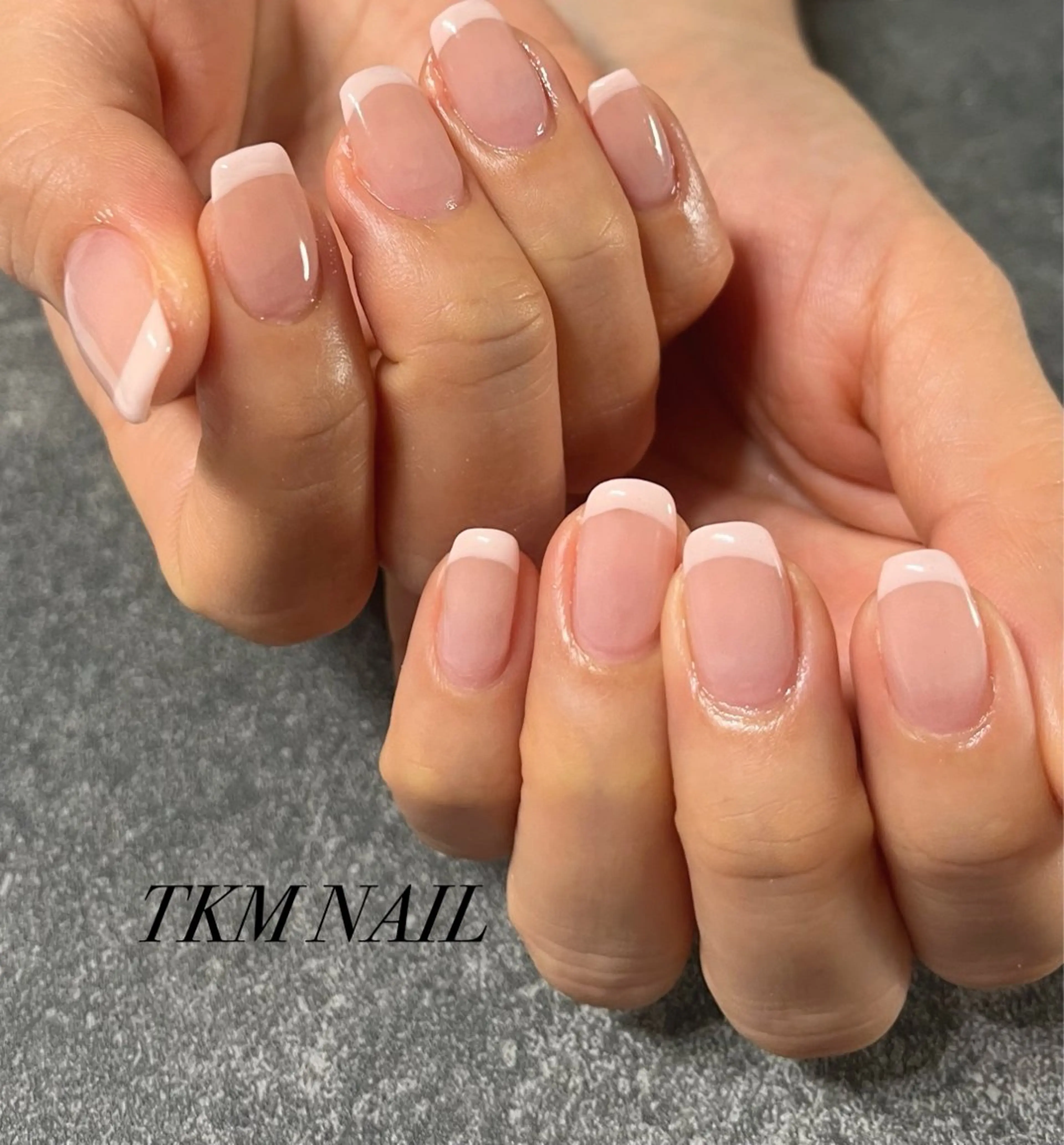ネイル フレンチネイル シンプルネイル 春ネイル ______ TKM  NAILのネイルデザイン