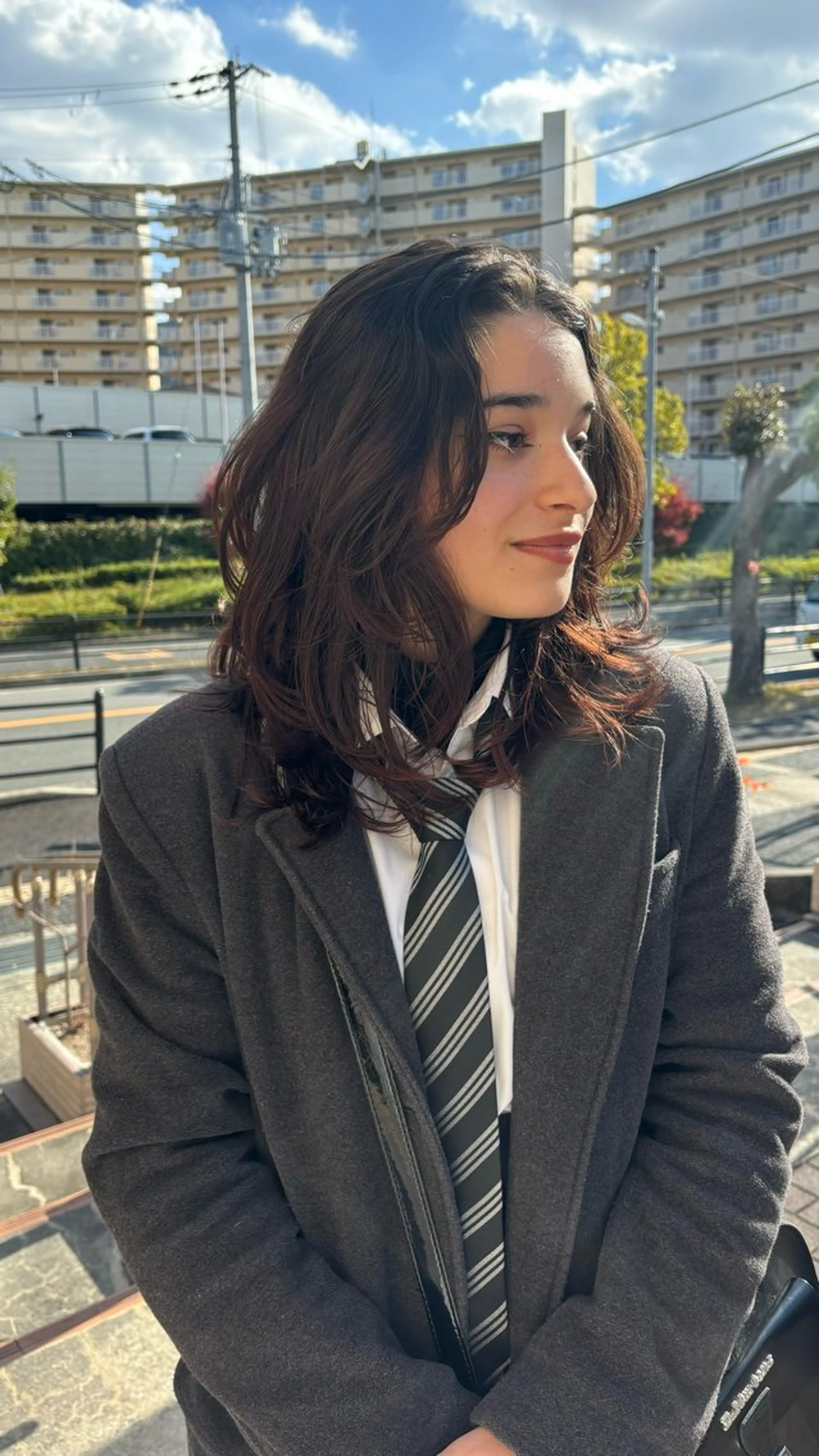 ミディアム レイヤーカット カット ヘアカラー やまぐち もえかのヘアスタイル