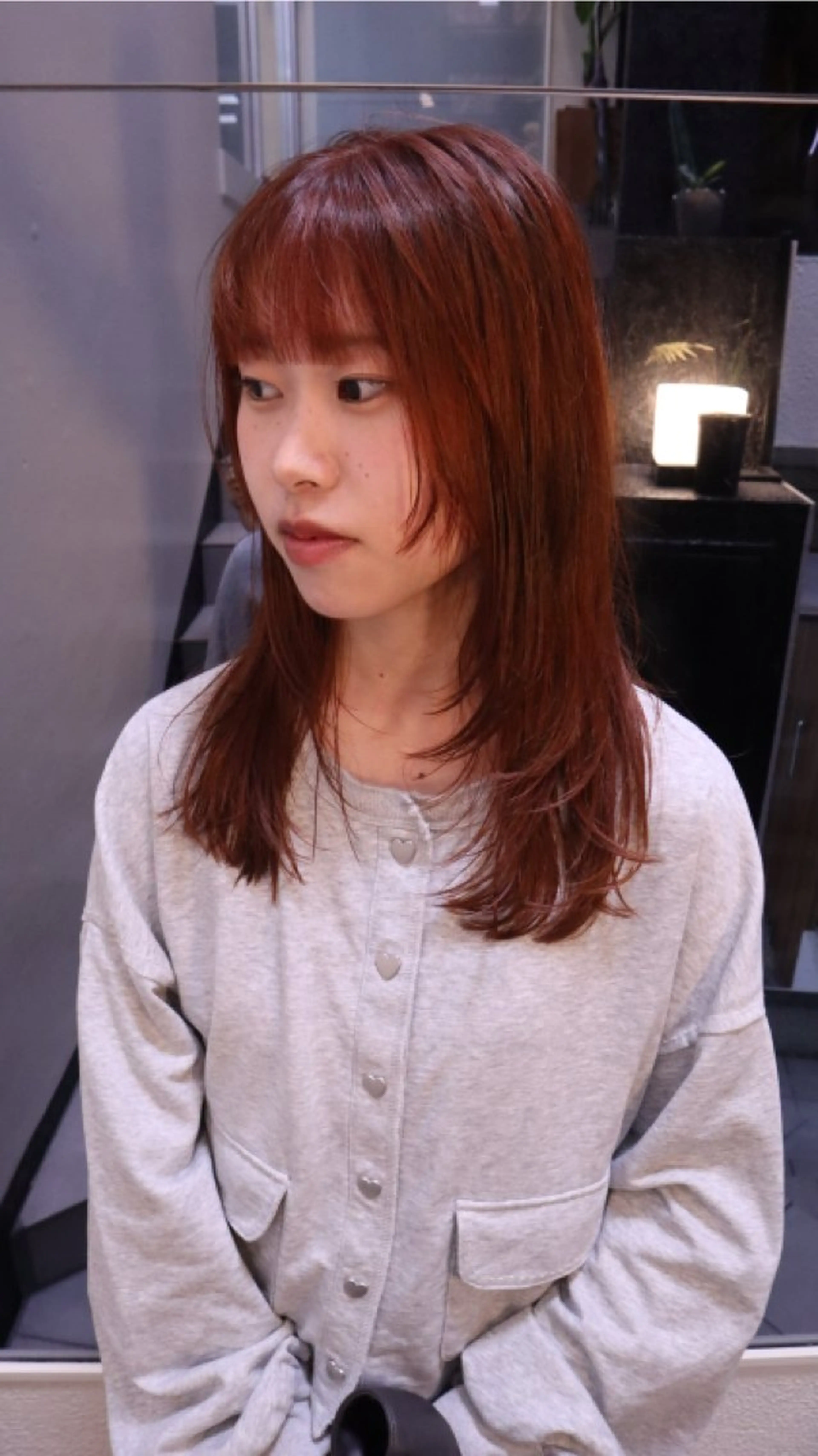 ミディアム カット ヘアカラー トリートメント レイヤー/ボブ/ 透明感カラー/ニワのヘアスタイル