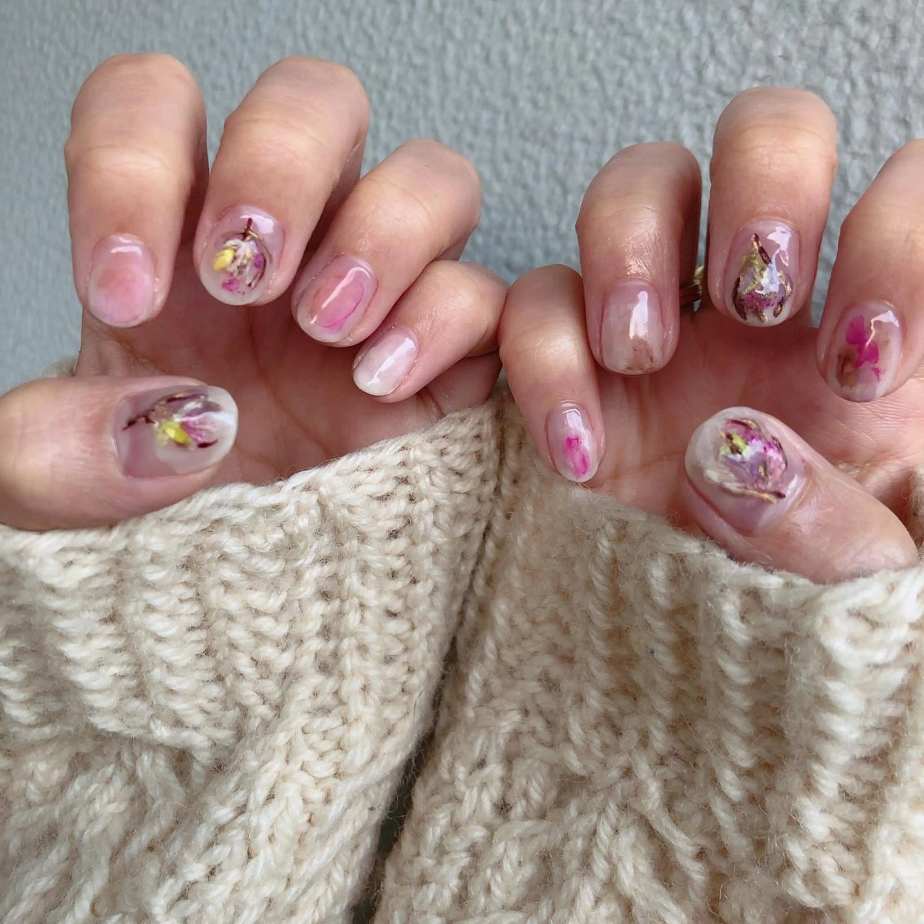 ネイル フラワーネイル エレン 南越谷のネイルデザイン