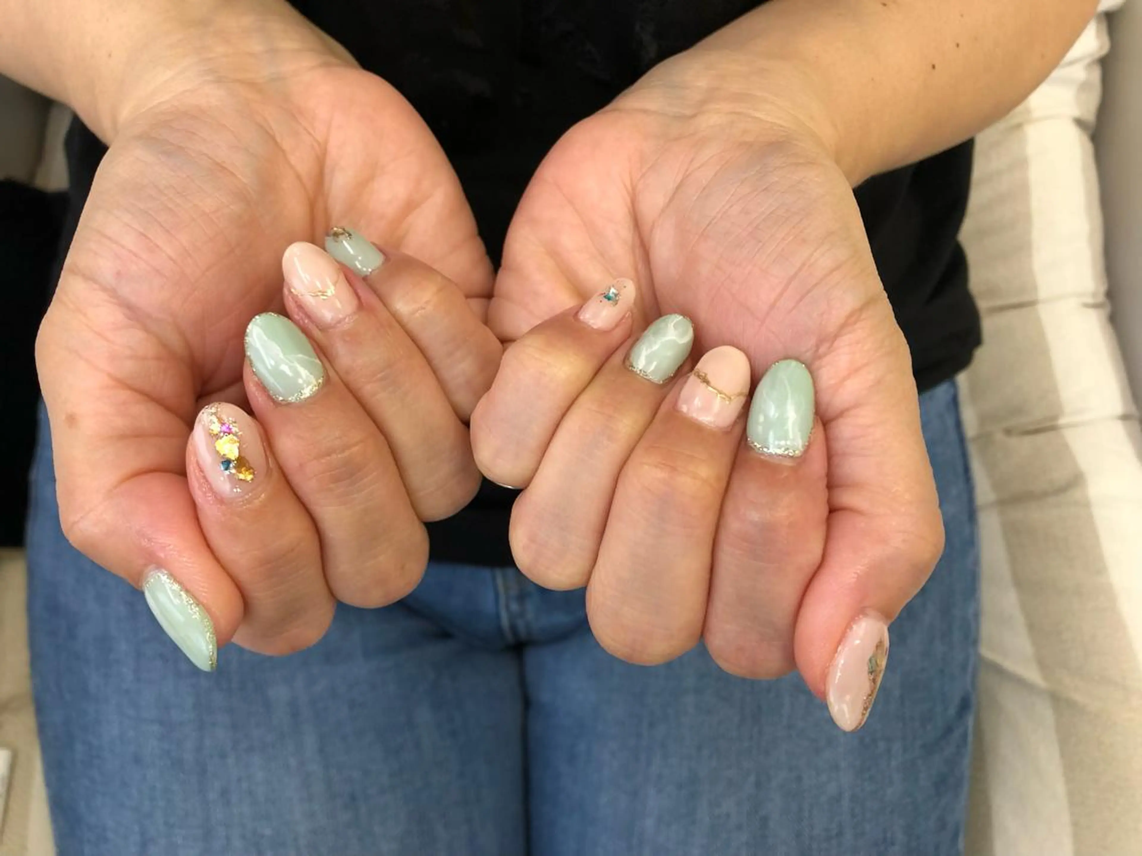 ネイル グリーン MELLMODE所属・Nakano Kanaのネイルデザイン