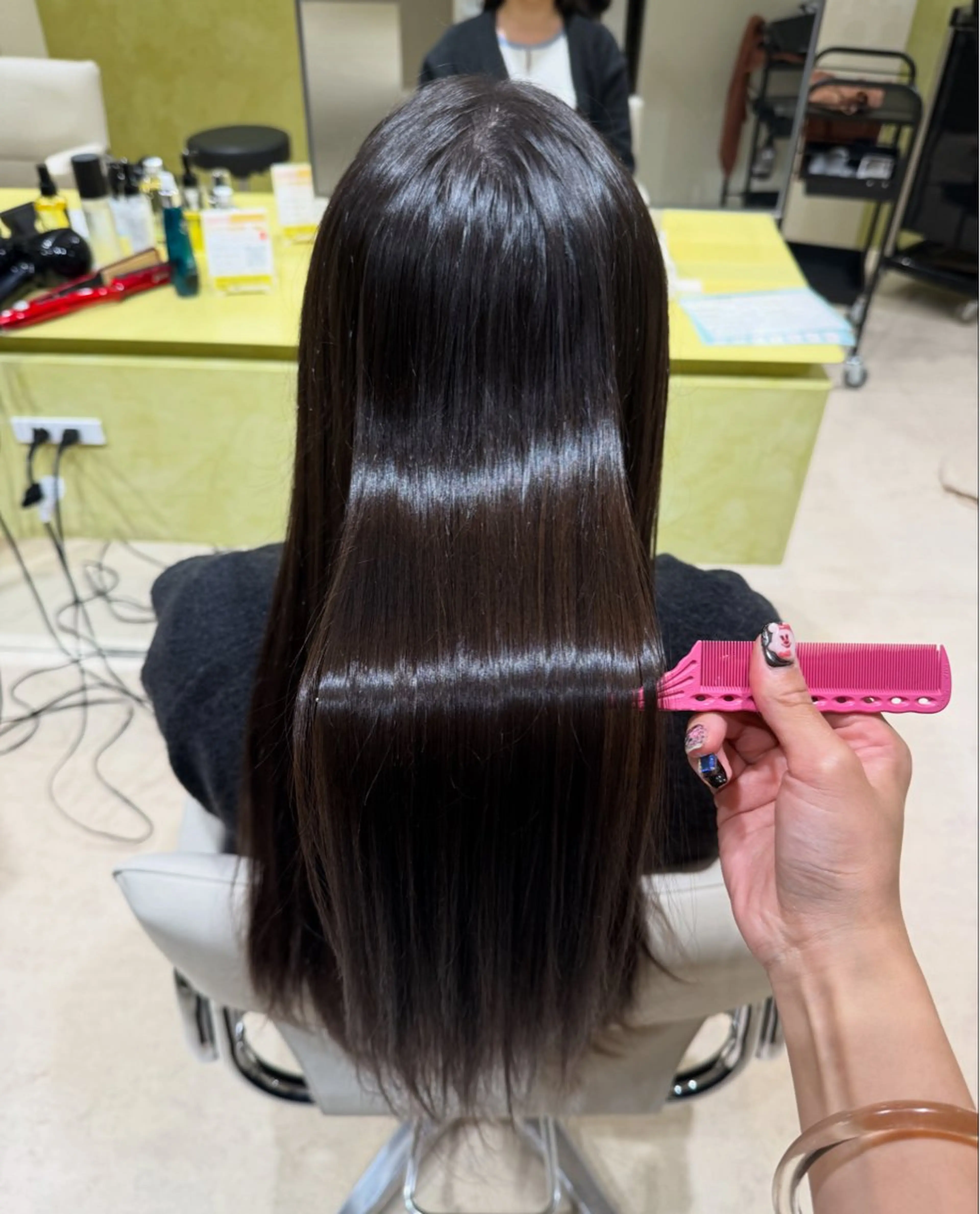 ロング パーマ カット 縮毛矯正 La fith rosa所属・miharu🐱 茨木/透明感カラーのヘアスタイル