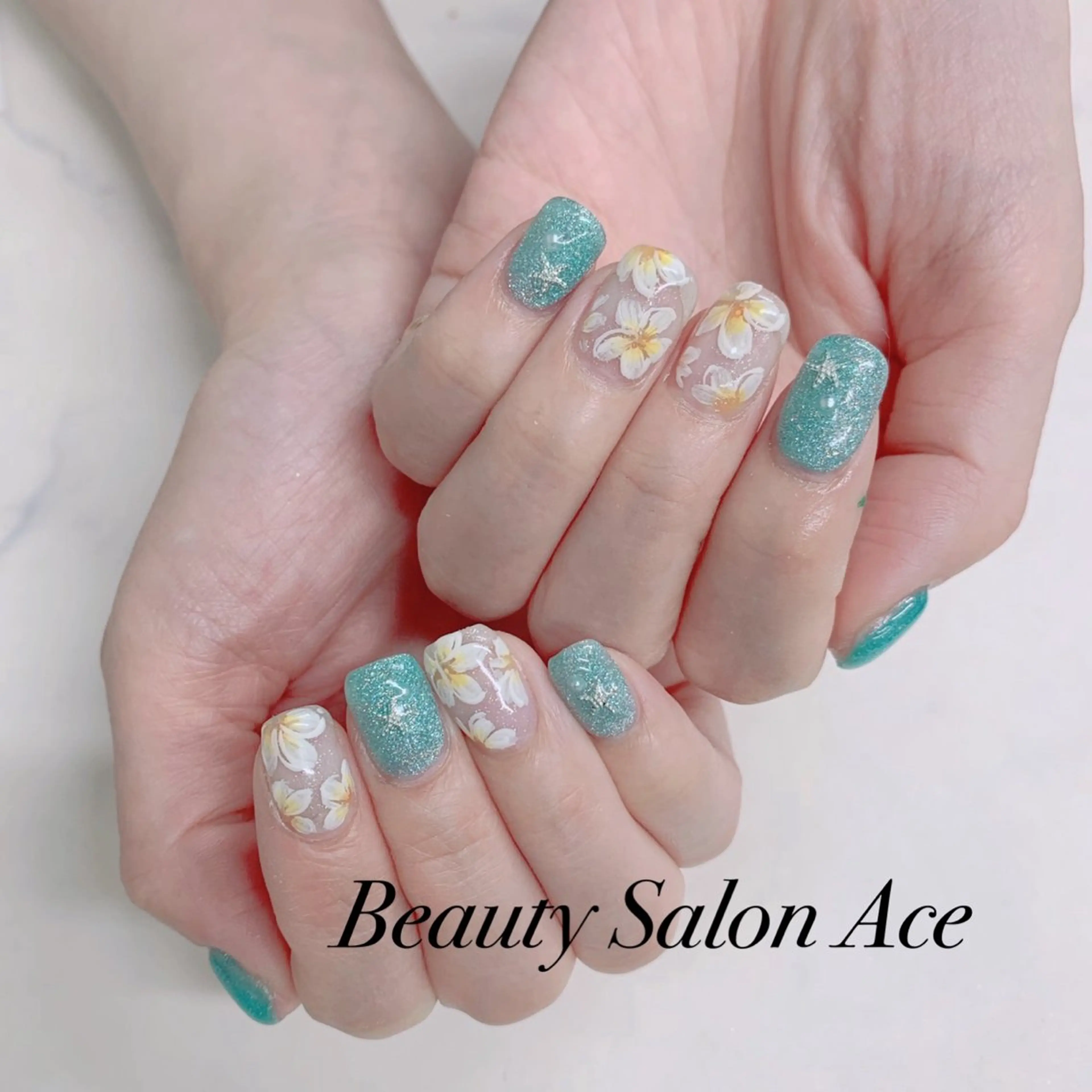 ネイル ラメ(グリッター) メンズネイル 夏ネイル ハンドネイル ハンドケア Beauty Salon Ace（ネイルサロン　エース）所属・池袋フィルイン Ace♡長さだしのネイルデザイン