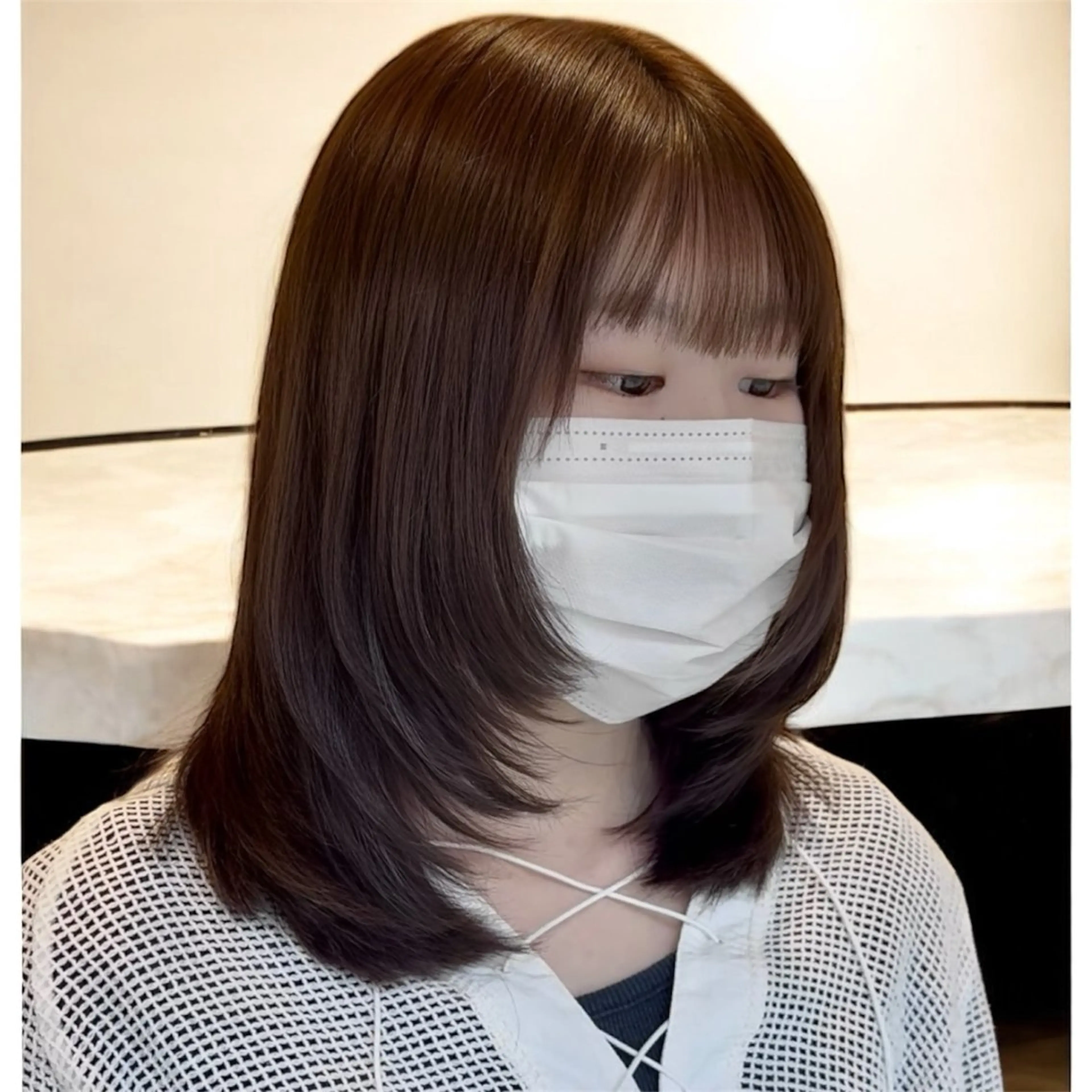 ミディアム ヘアアレンジ 韓国ヘア/レイヤー 顔周りカット/ユキナのヘアスタイル