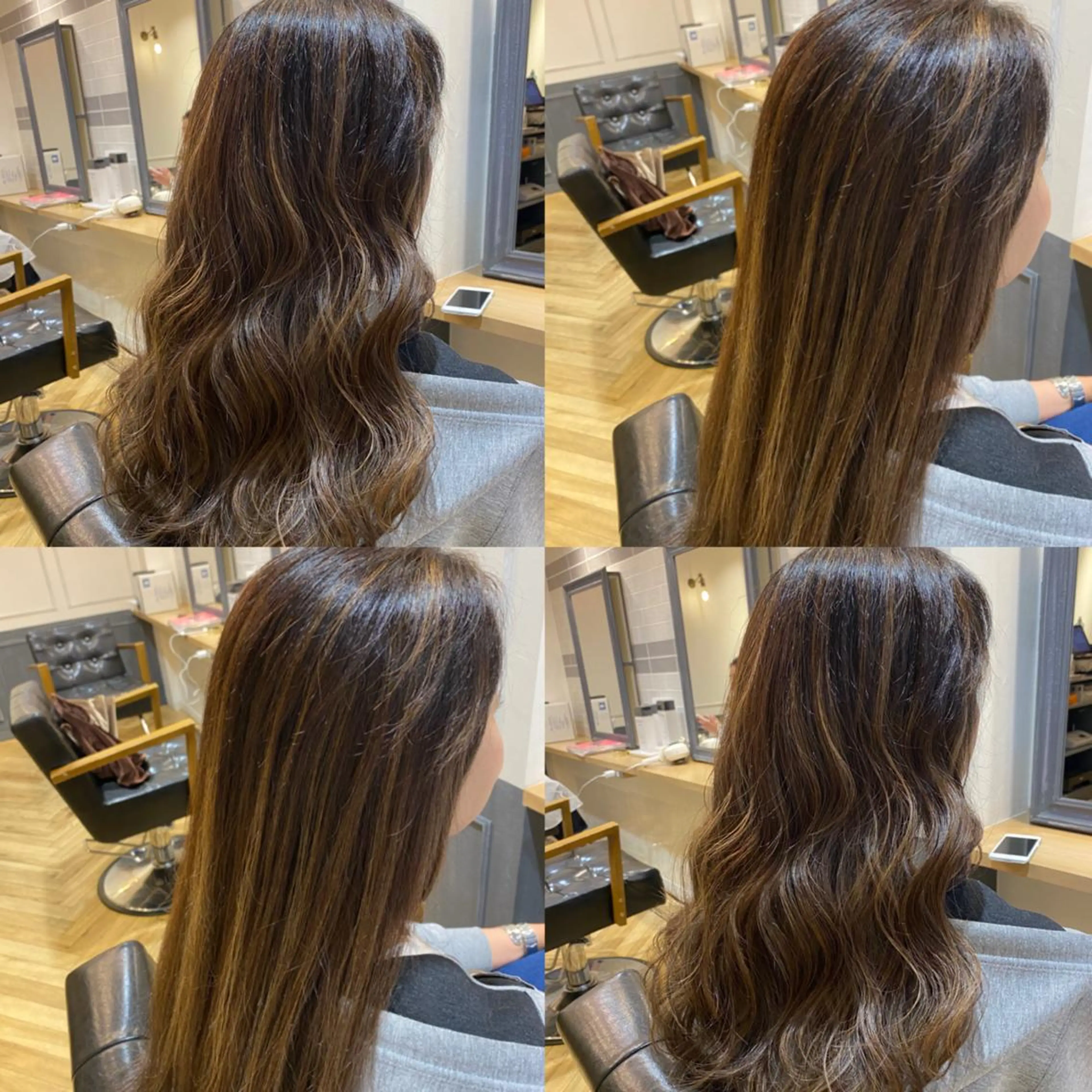 ロング カラー ハイライトカラー ハイライト 艶カラー/韓国顔周り 🎀mamiのヘアスタイル