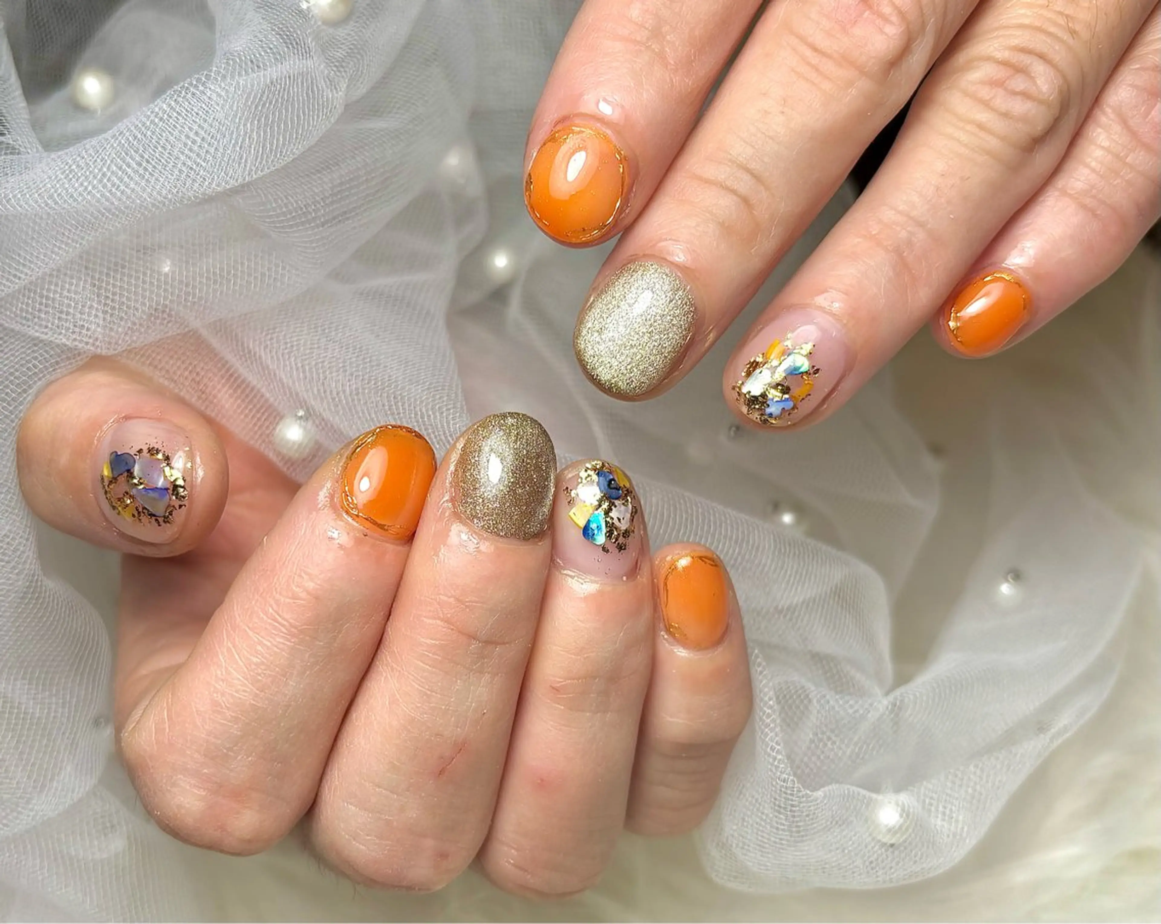 カラー jewel nailのネイルデザイン