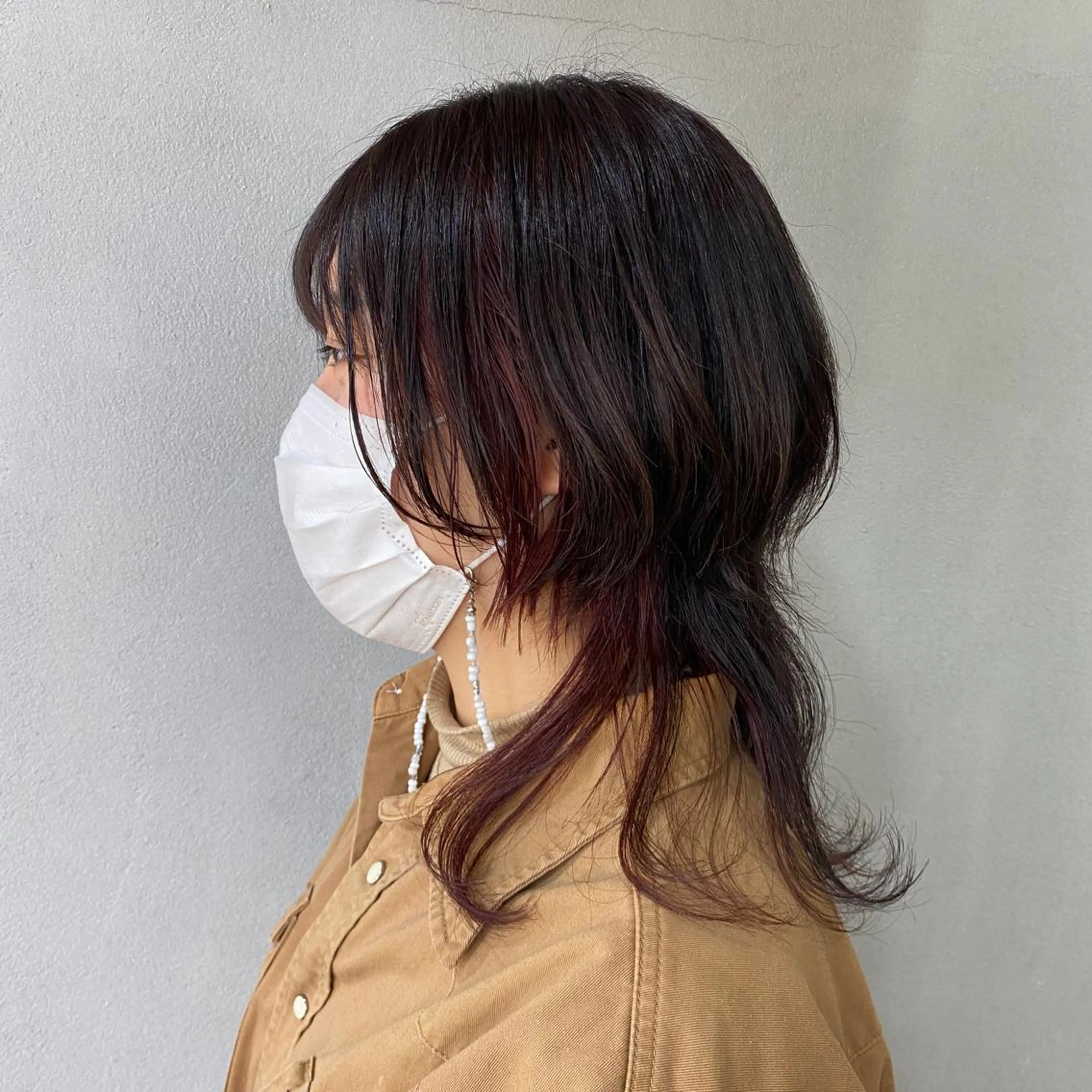 セミロング カラー 舟橋 りんかのヘアスタイル