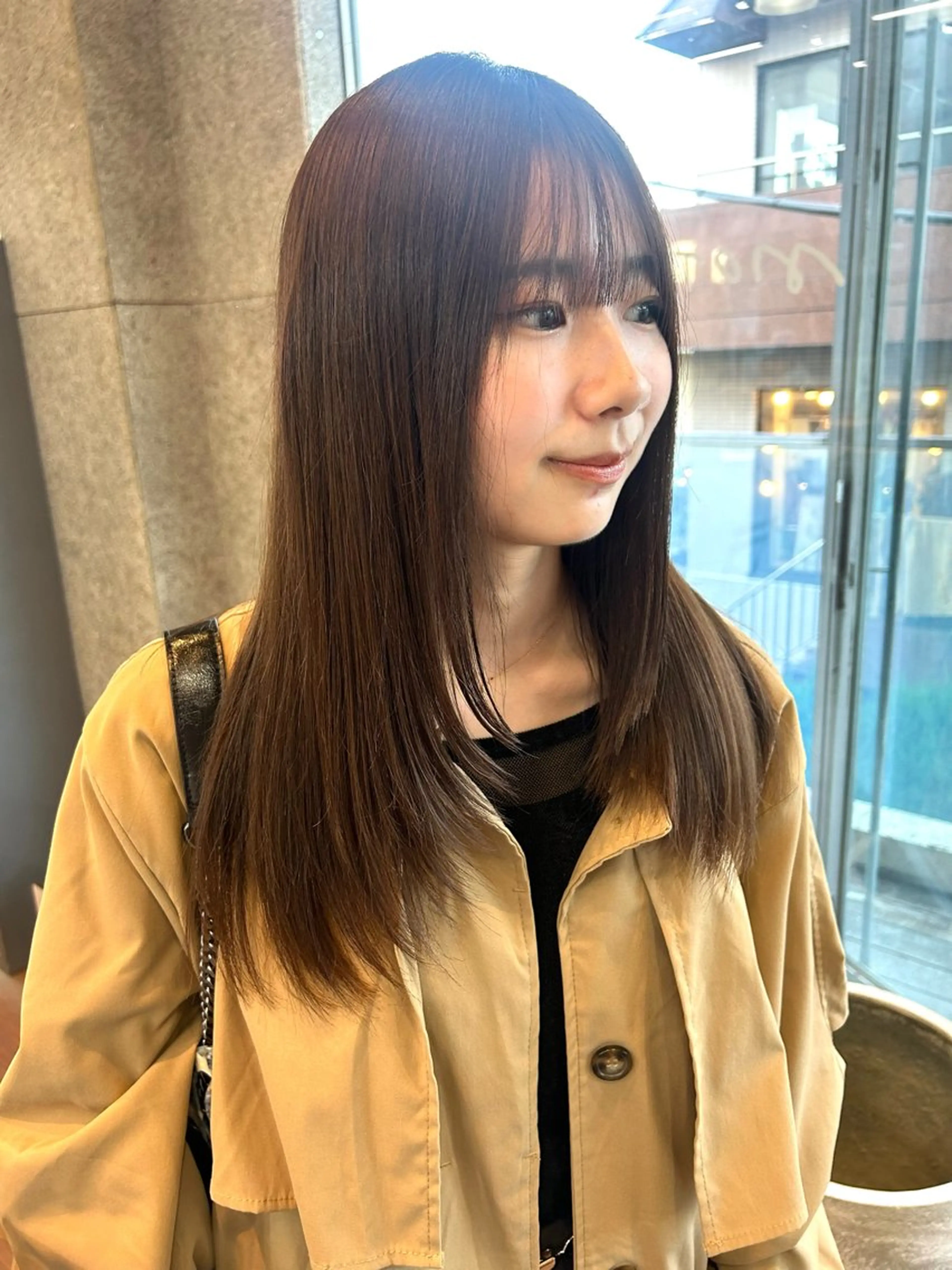 ロング カラー ブラウンカラー チョコレートブラウン レイヤーカット 光透け髪🫧 moekaのヘアスタイル