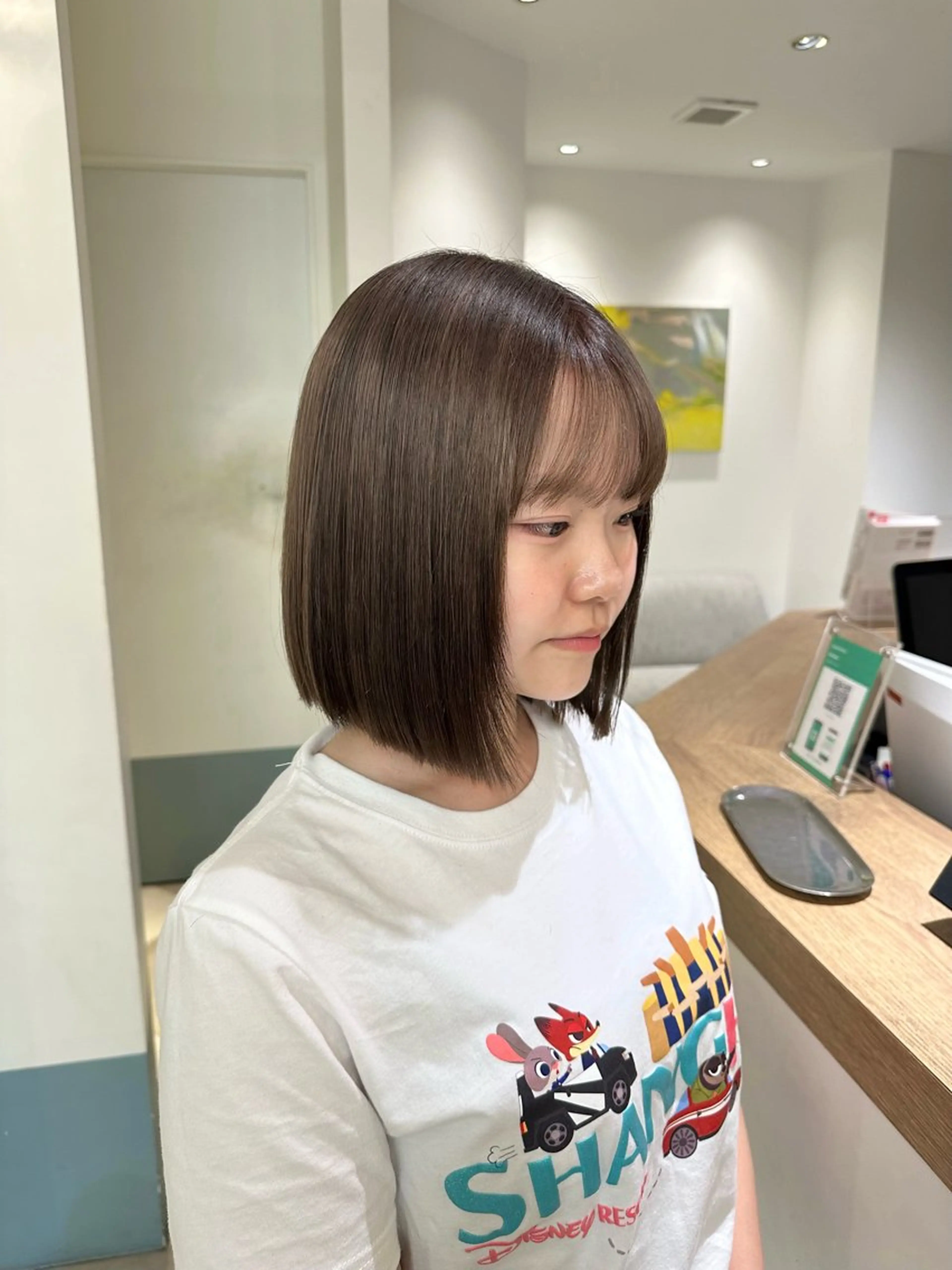 ミディアム カラー ヘアカラー 安丸 結夏のヘアスタイル
