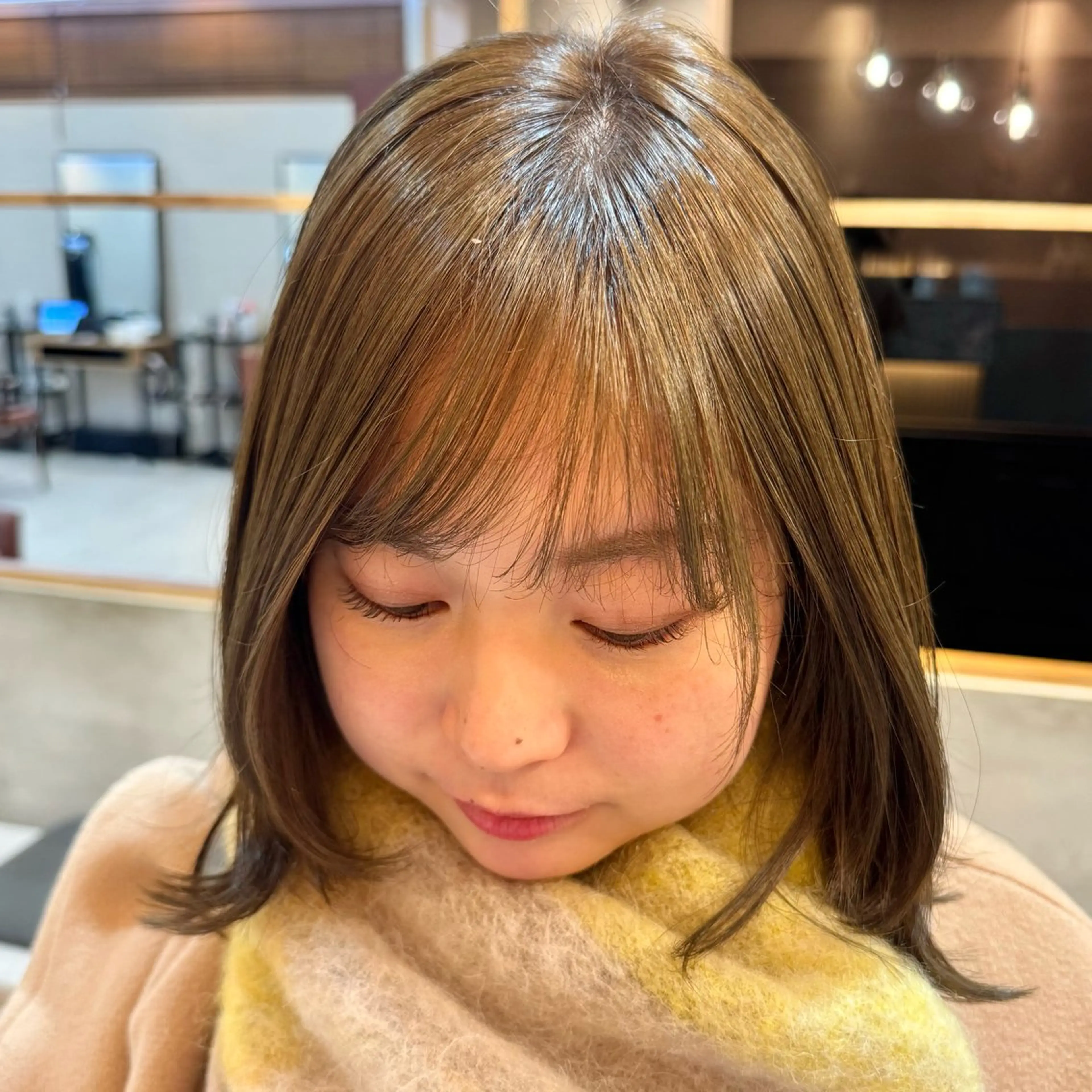 ミディアム カラー カット ヘアカラー トリートメント 透明感カラー/レイ ヤー/Nana🌈のヘアスタイル