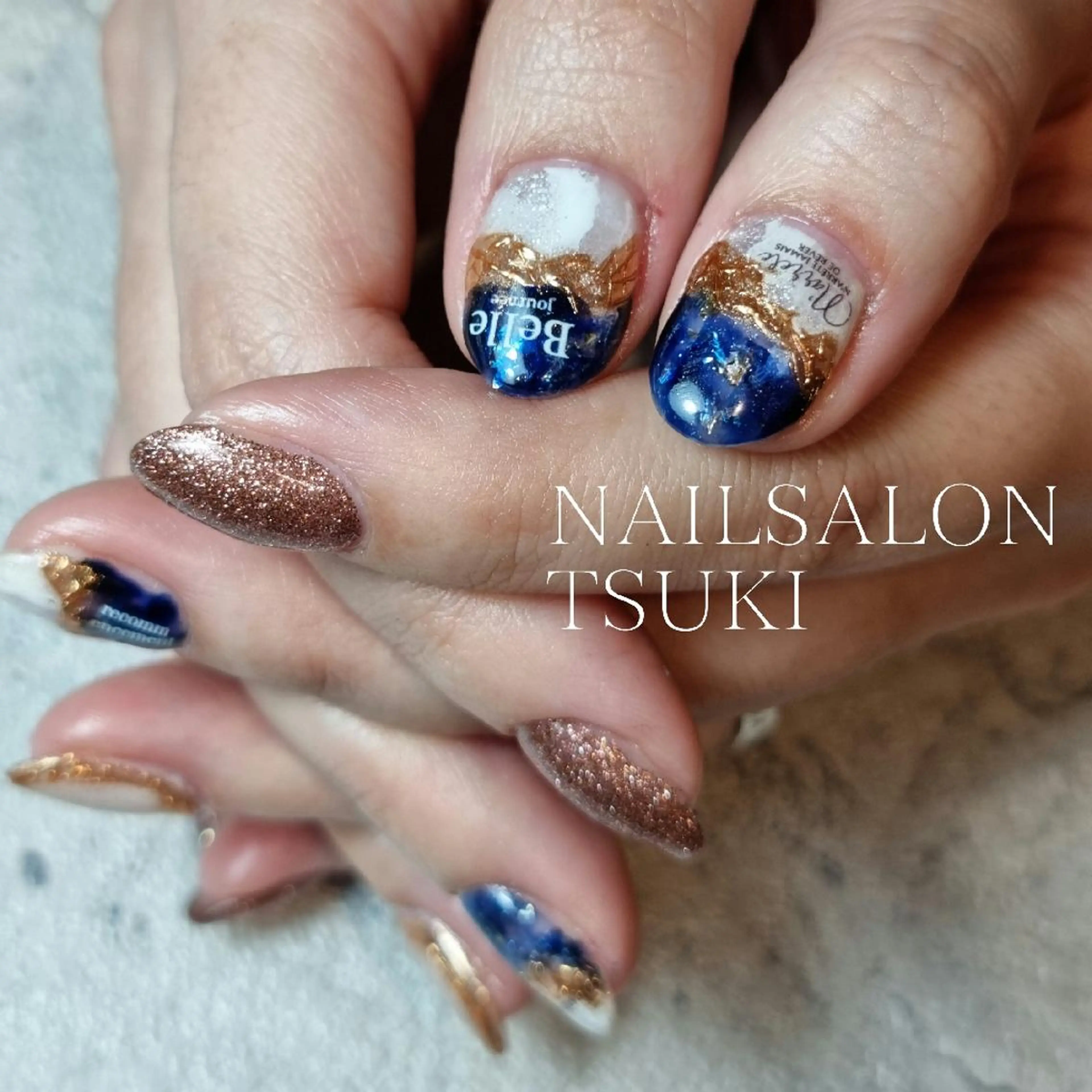 ネイル ニュアンスネイル 冬ネイル クリスマス ハンドネイル Tsuki.所属・Nailsalon Tsuki.のネイルデザイン