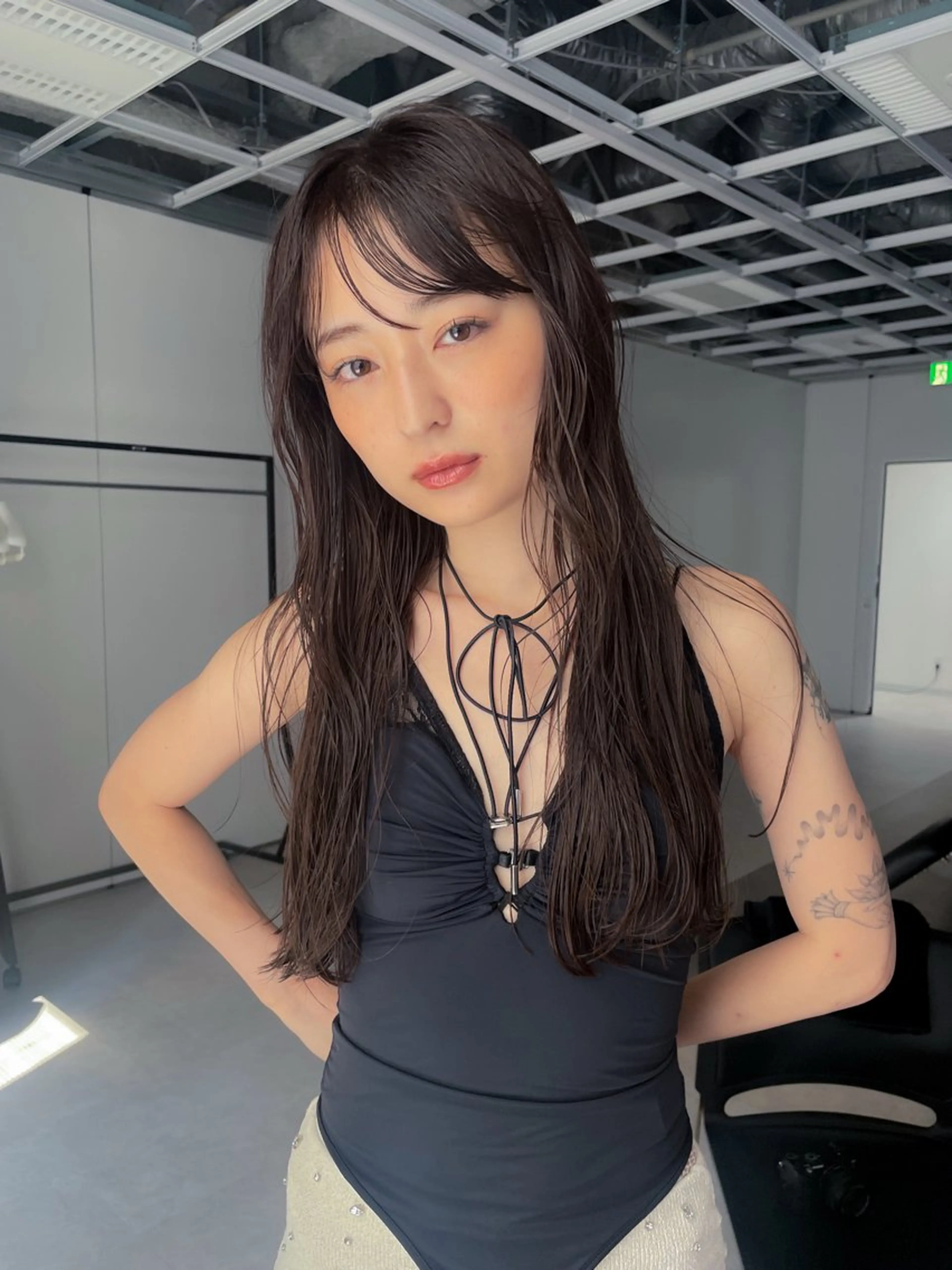 ロング パーマ パーマ/レイヤー 岩山丈一郎のヘアスタイル